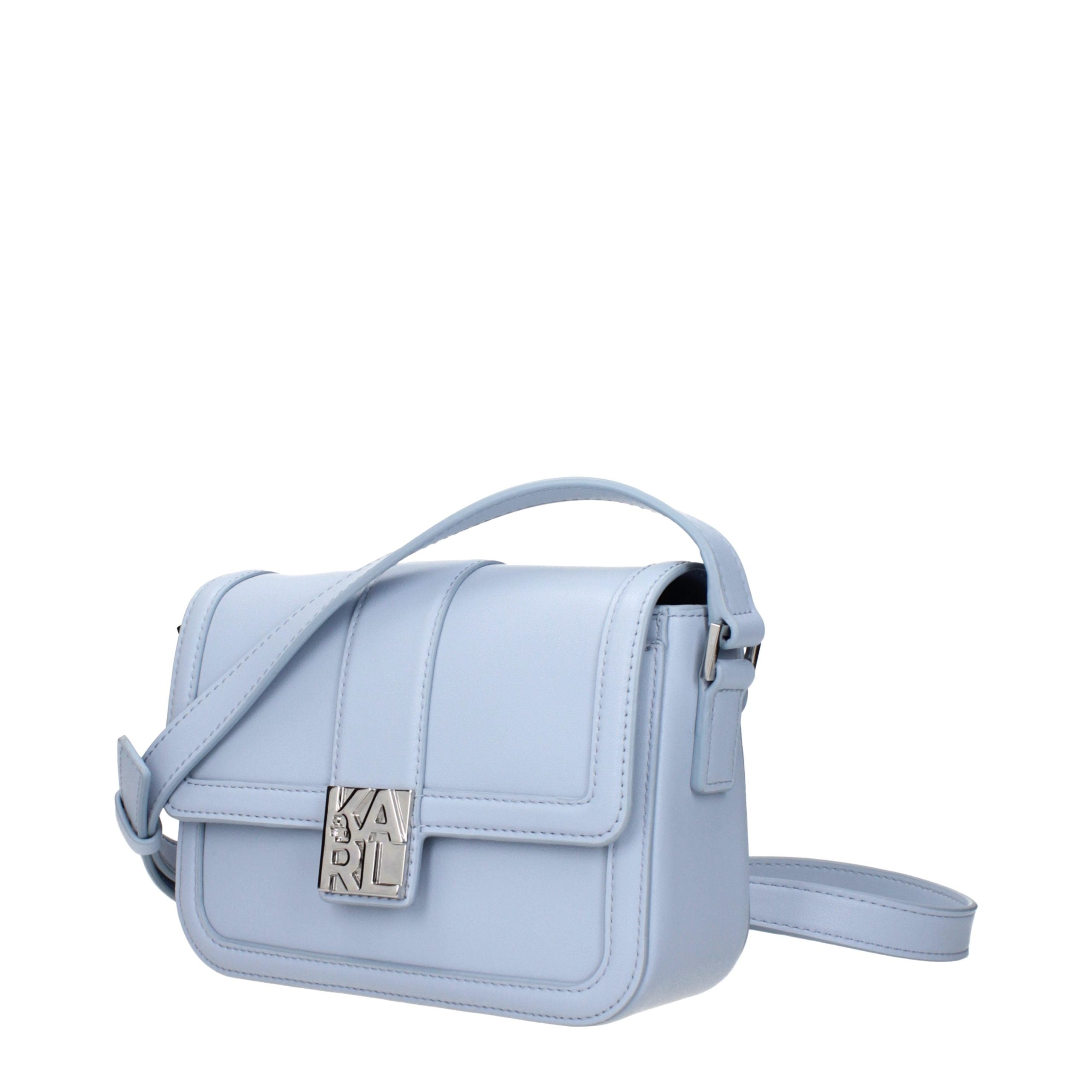 Karl Lagerfeld Light Blue Leather Crossbody Bag - Timeless Luxury