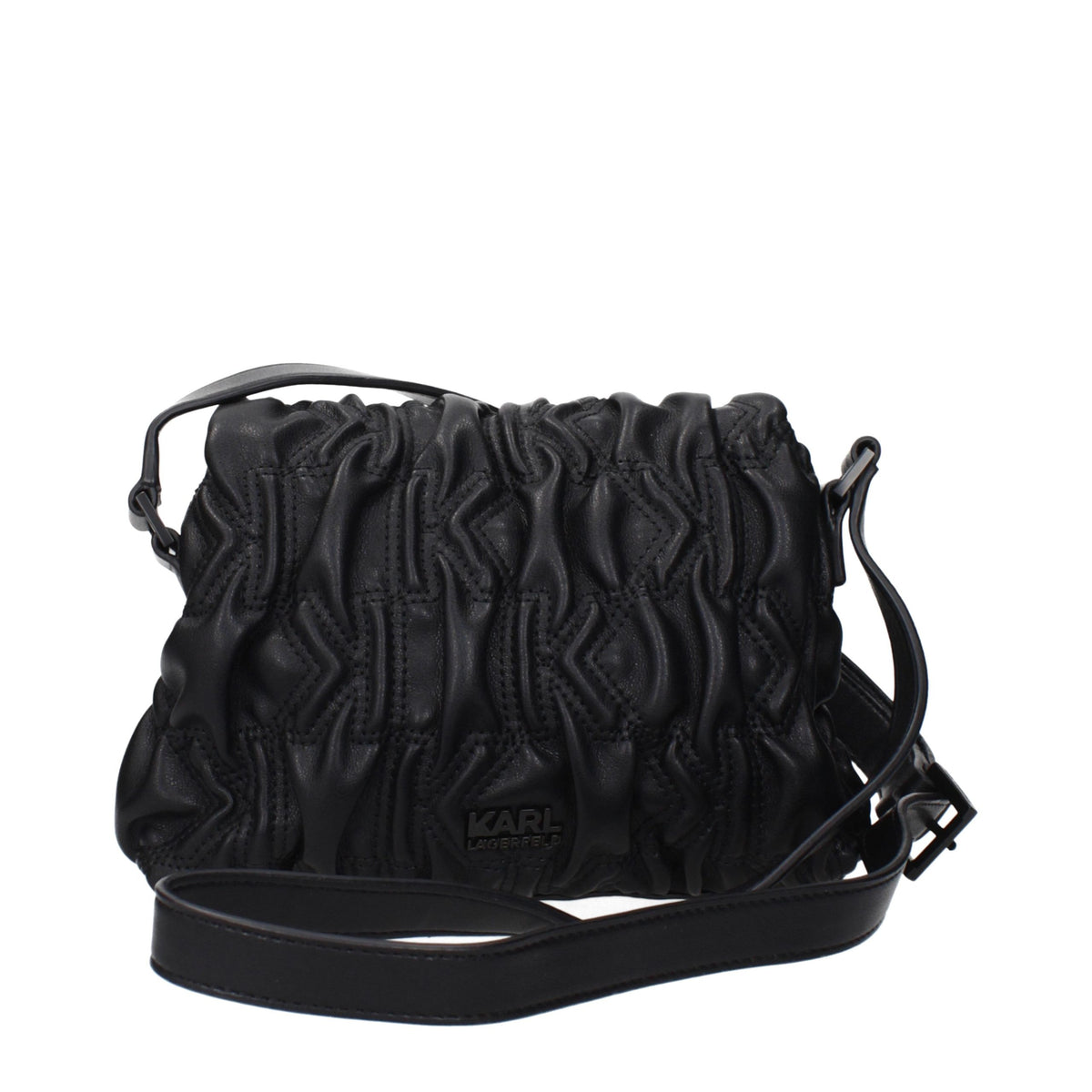 Discover the Karl Lagerfeld Black Polyester Crossbody Bag, a fusion of modern luxury and timeless elegance, perfect for the discerning fashion connoisseur.