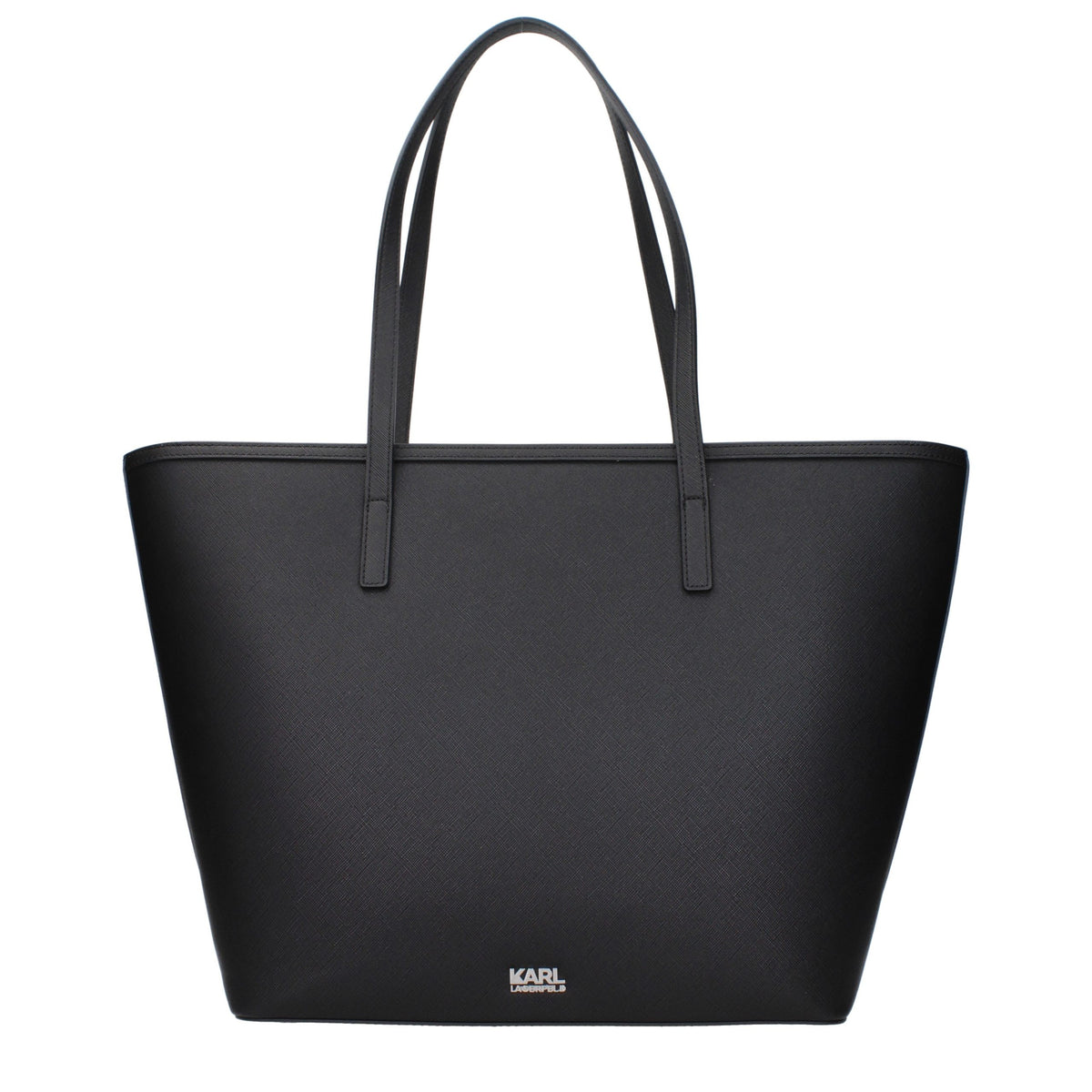 Indulge in the exquisite allure of the Karl Lagerfeld Black Polyethylene Shoulder Bag, a masterpiece of luxurious design and refined elegance, perfect for any occasion.