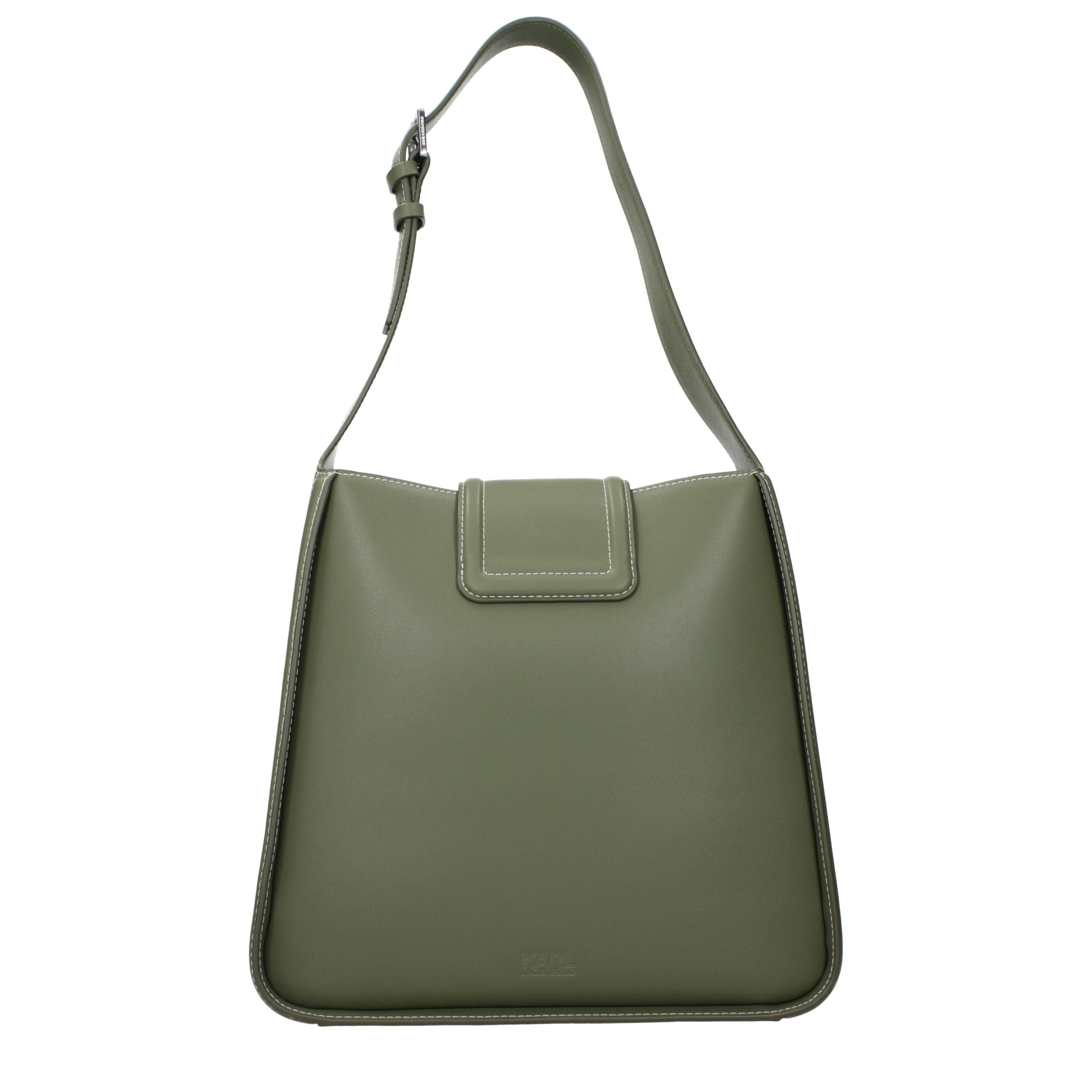 Karl Lagerfeld Green Leather Shoulder Bag - Timeless Luxury Accessory