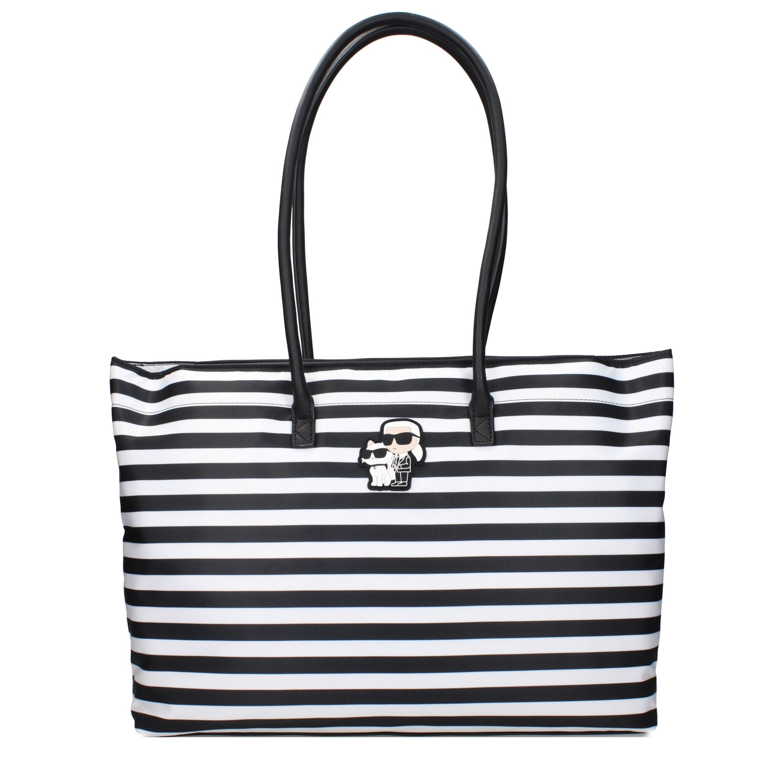 Karl Lagerfeld Black Fabric Shoulder Bag - Timeless Luxury Accessory