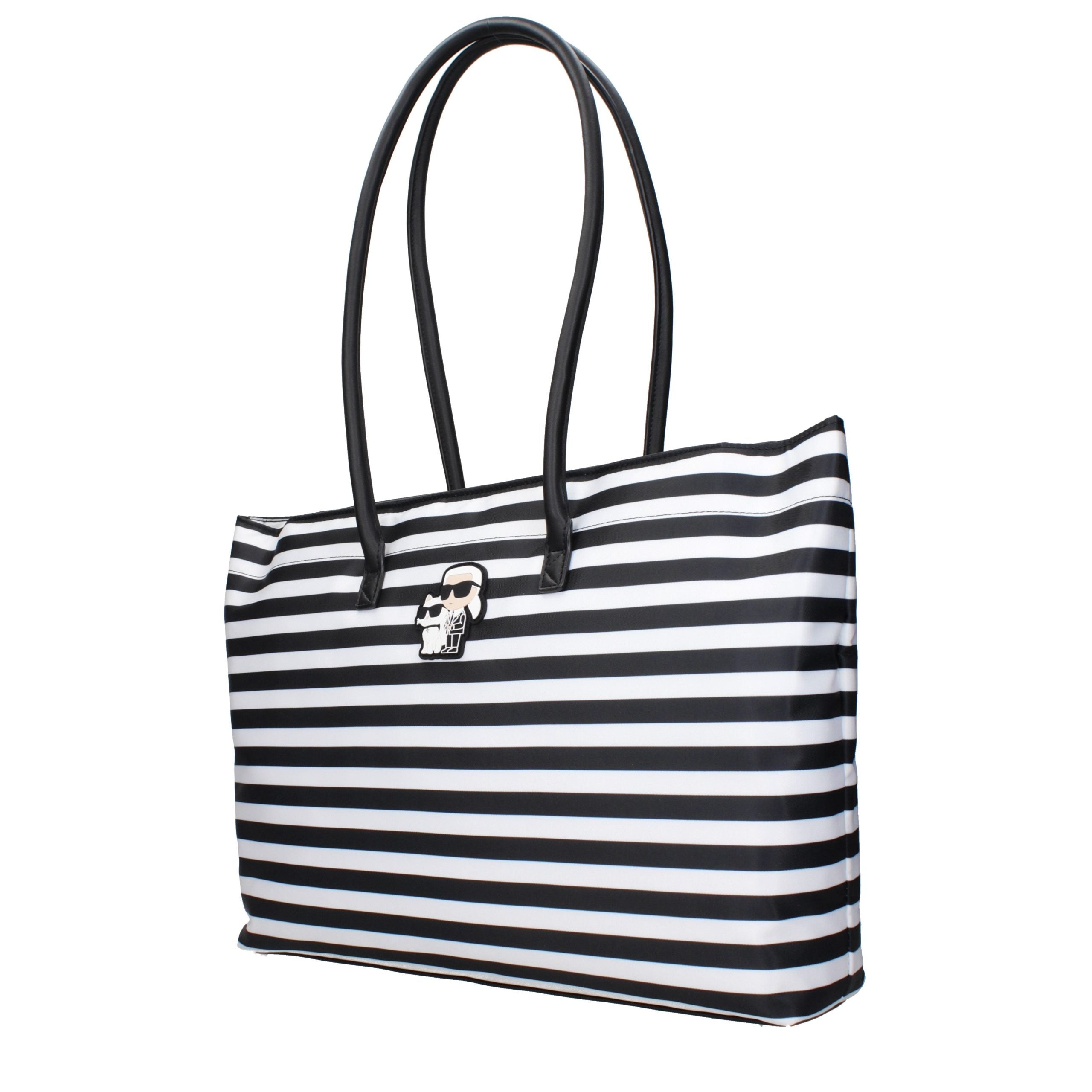 Karl Lagerfeld Black Fabric Shoulder Bag - Timeless Luxury Accessory