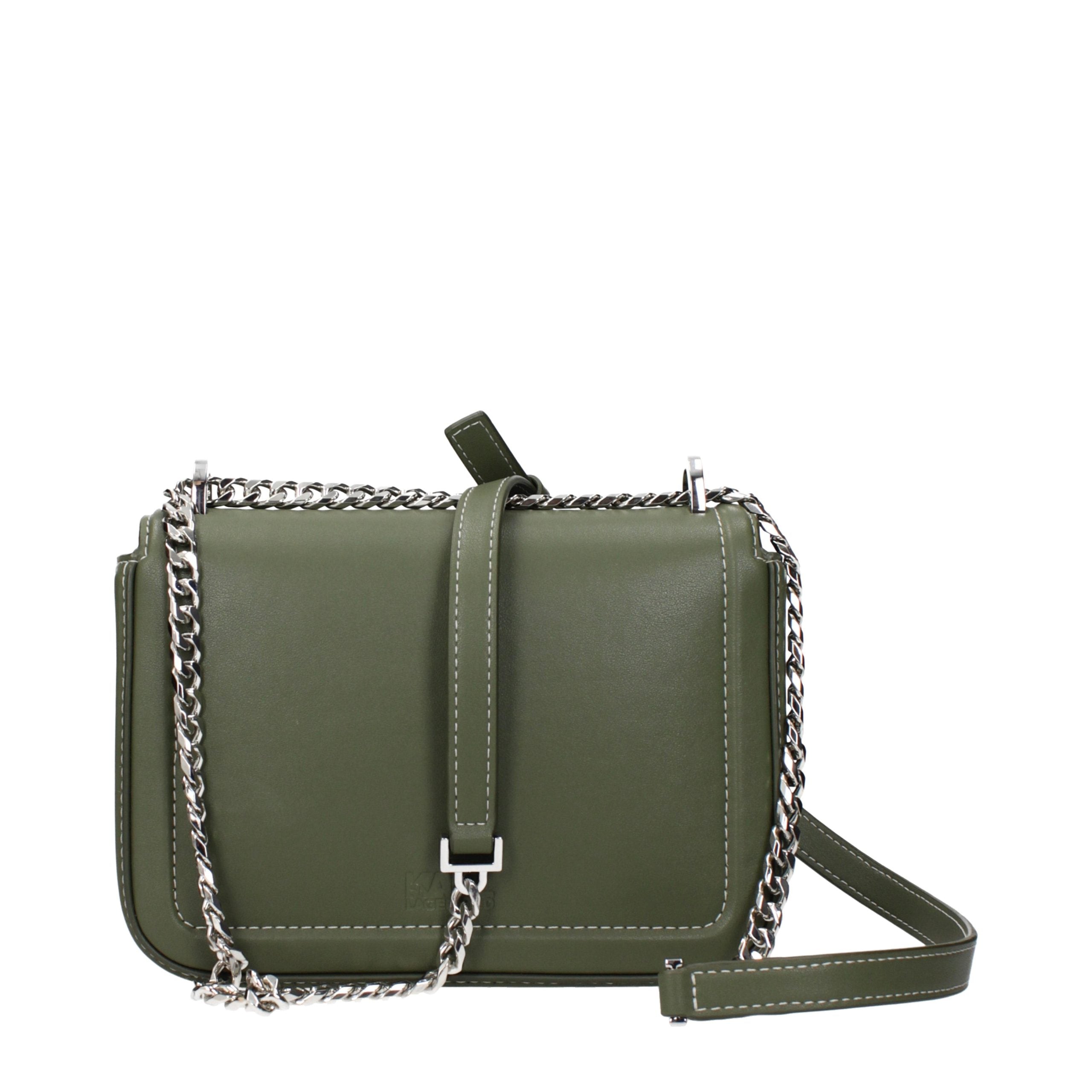 Karl Lagerfeld Green Leather Crossbody Bag - Exquisite Luxury Accessory