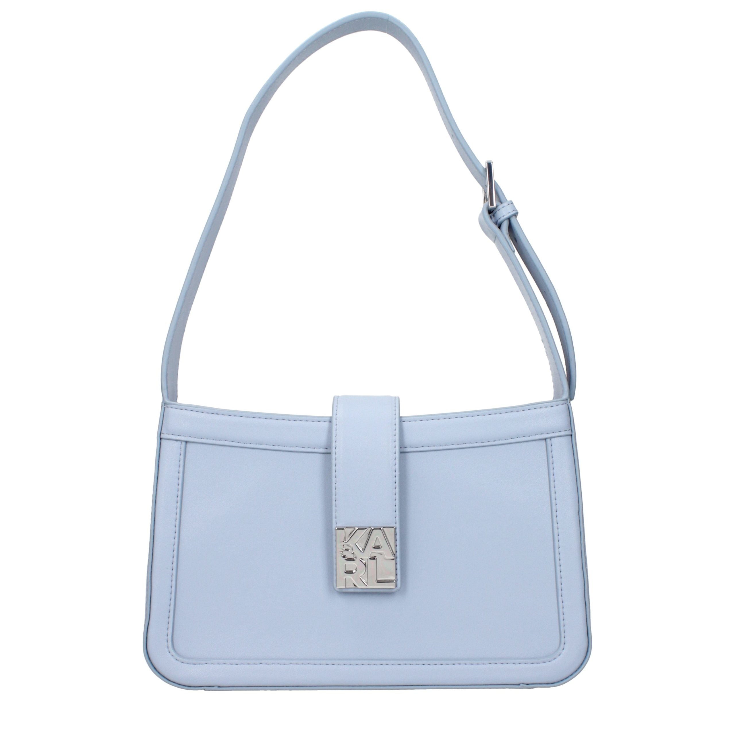 Karl Lagerfeld Light Blue Leather Shoulder Bag - Timeless Elegance