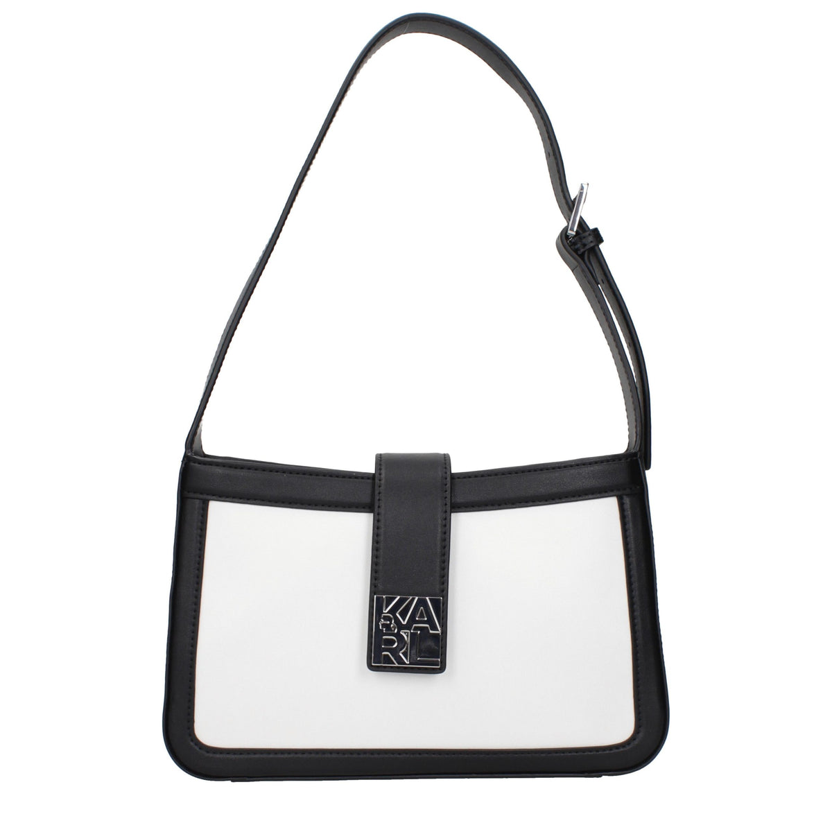 Discover the Karl Lagerfeld White Leather Shoulder Bag, a masterpiece of exquisite craftsmanship and timeless elegance, perfect for those who embrace luxury and sophistication.