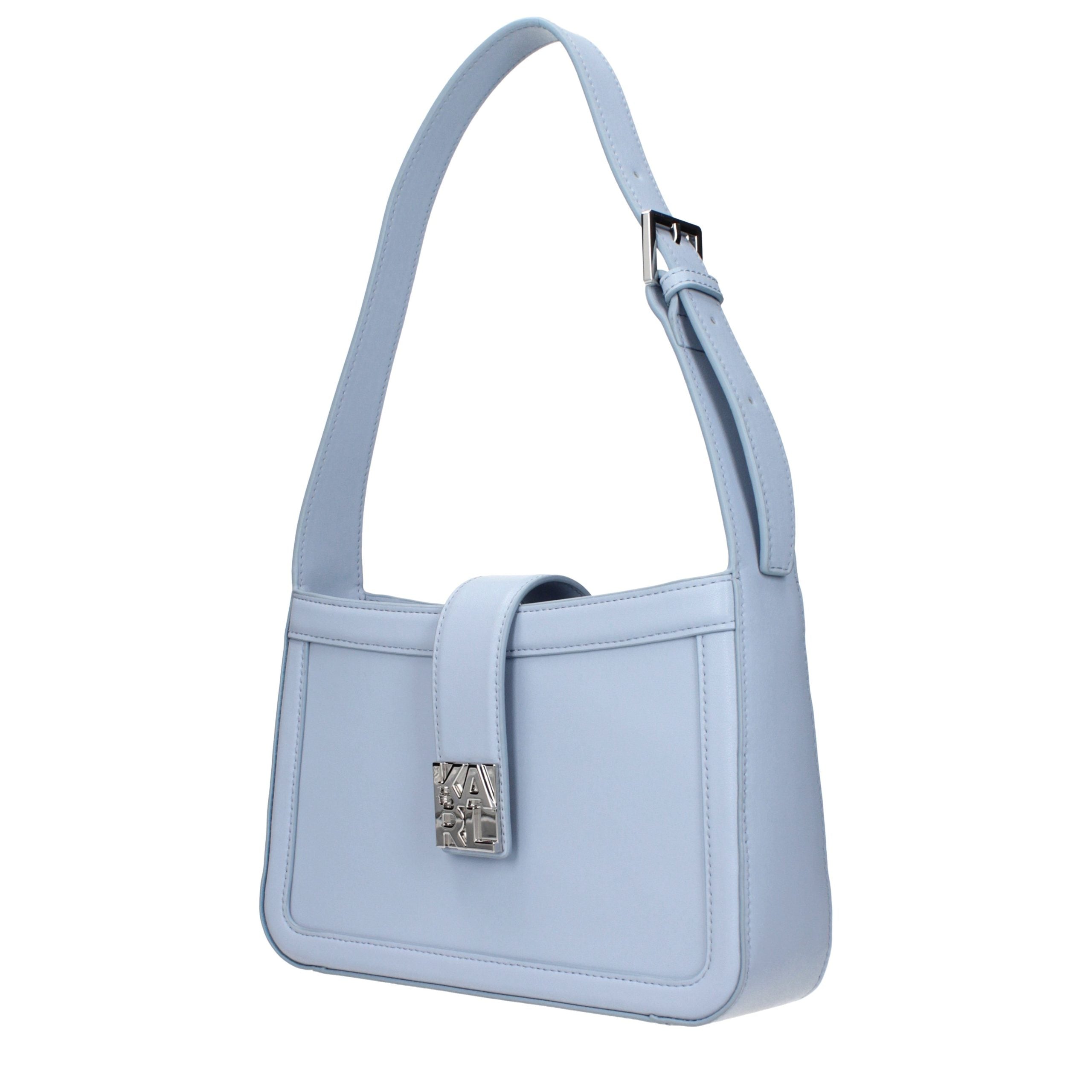 Karl Lagerfeld Light Blue Leather Shoulder Bag - Timeless Elegance