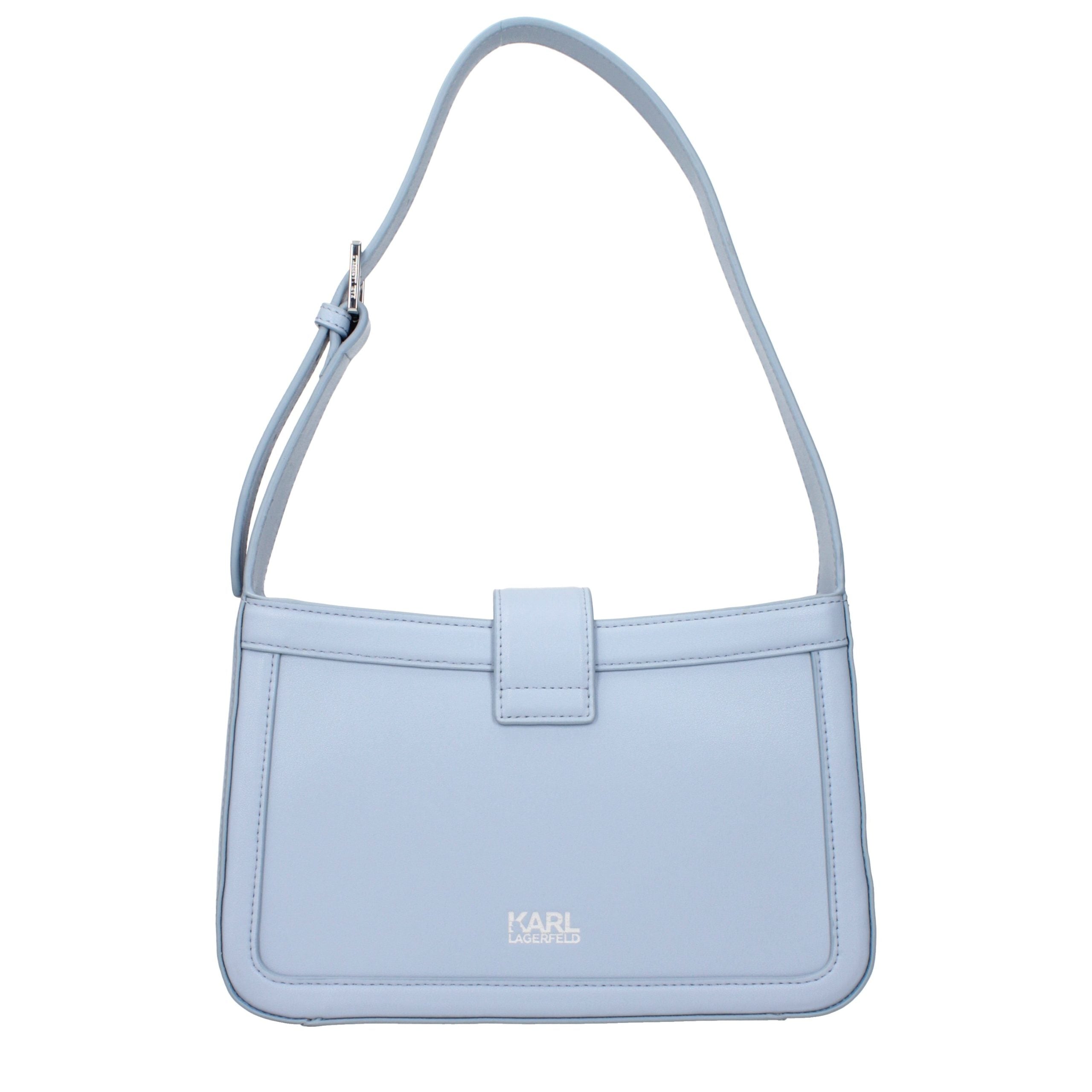 Karl Lagerfeld Light Blue Leather Shoulder Bag - Timeless Elegance