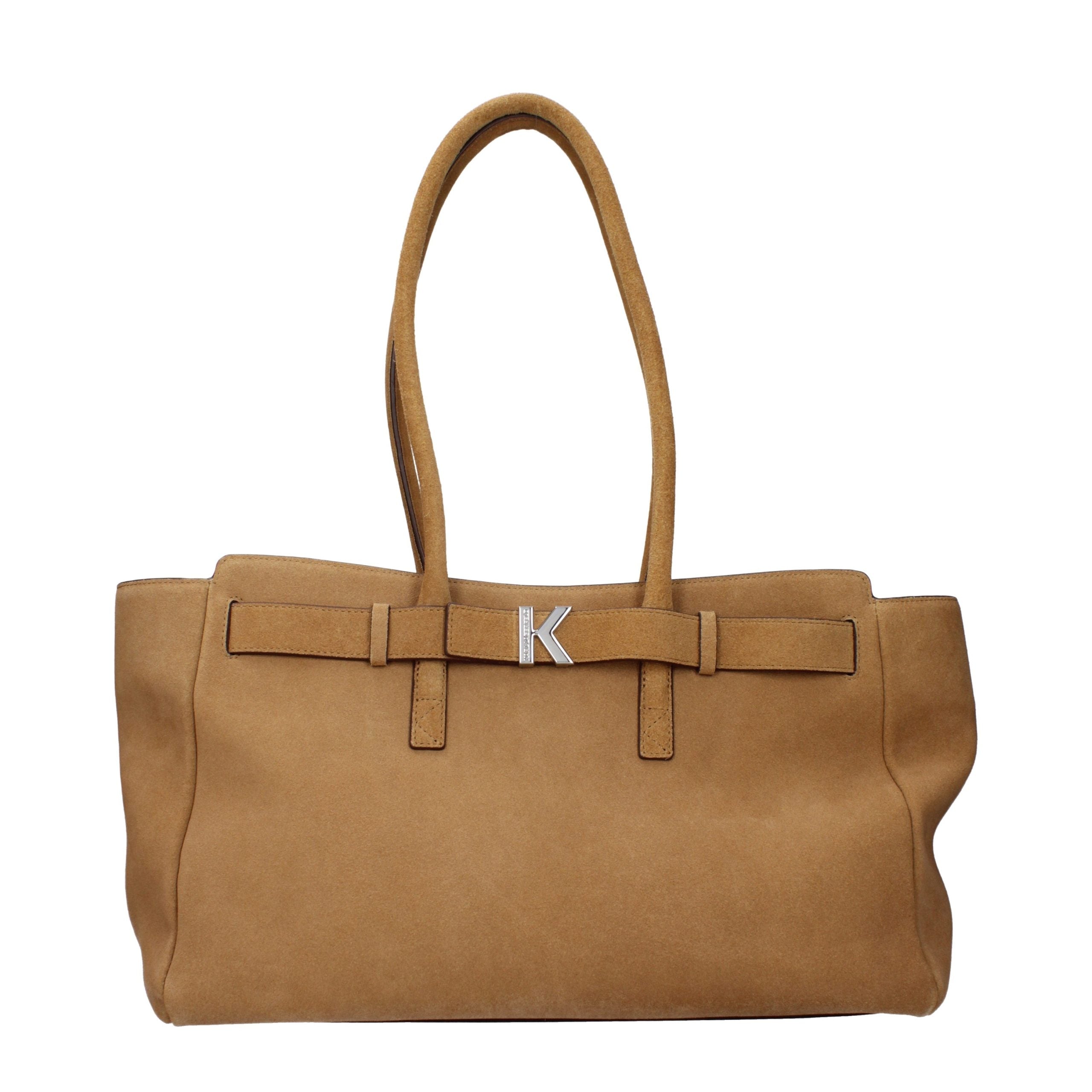 Karl Lagerfeld Brown Leather Shoulder Bag - Timeless Luxury Accessory