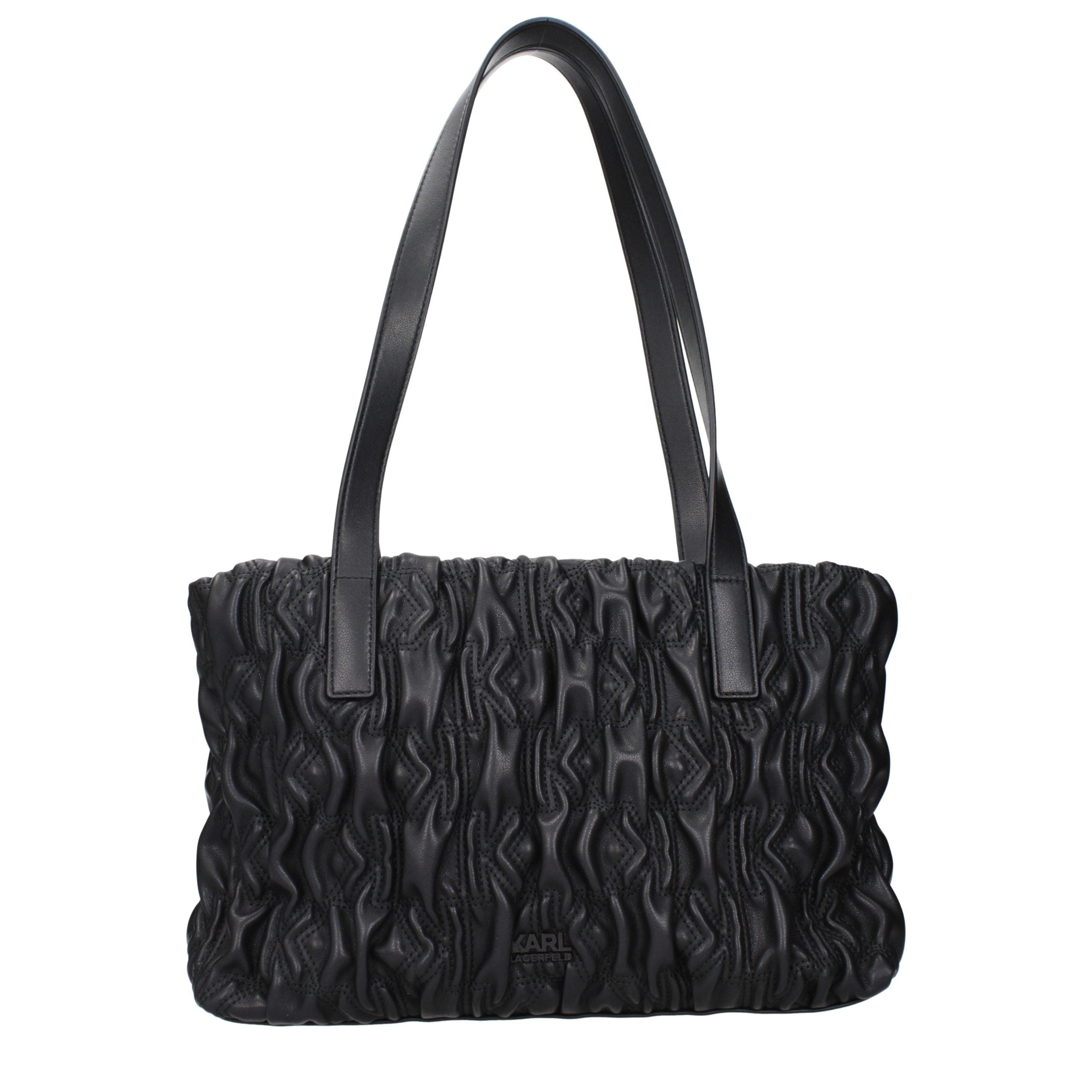 Karl Lagerfeld Black Polyester Shoulder Bag - Timeless Luxury