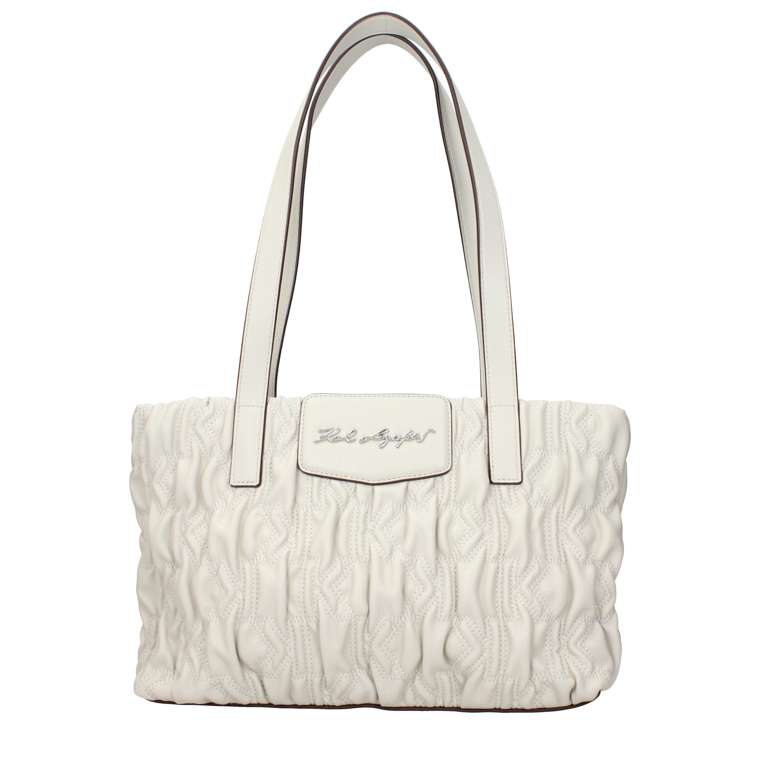 Karl Lagerfeld Gray Polyester Shoulder Bag - Timeless Luxury Accessory
