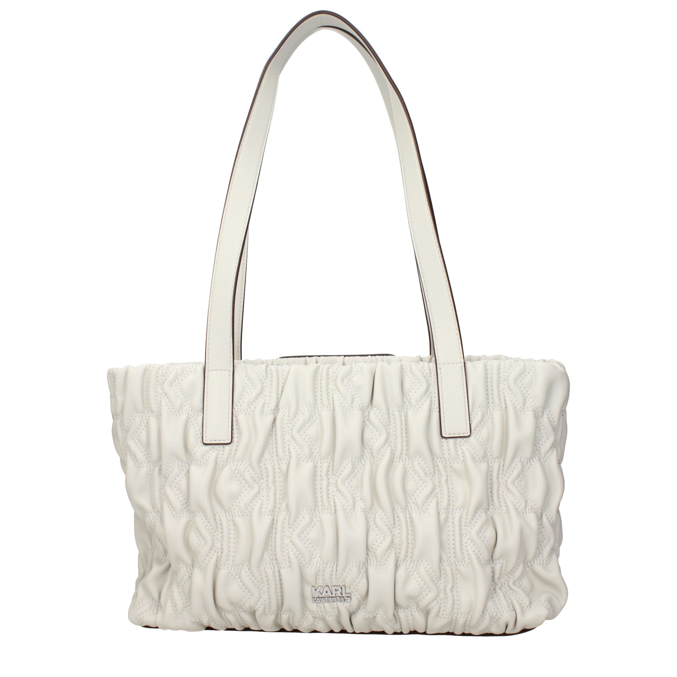 Karl Lagerfeld Gray Polyester Shoulder Bag - Timeless Luxury Accessory