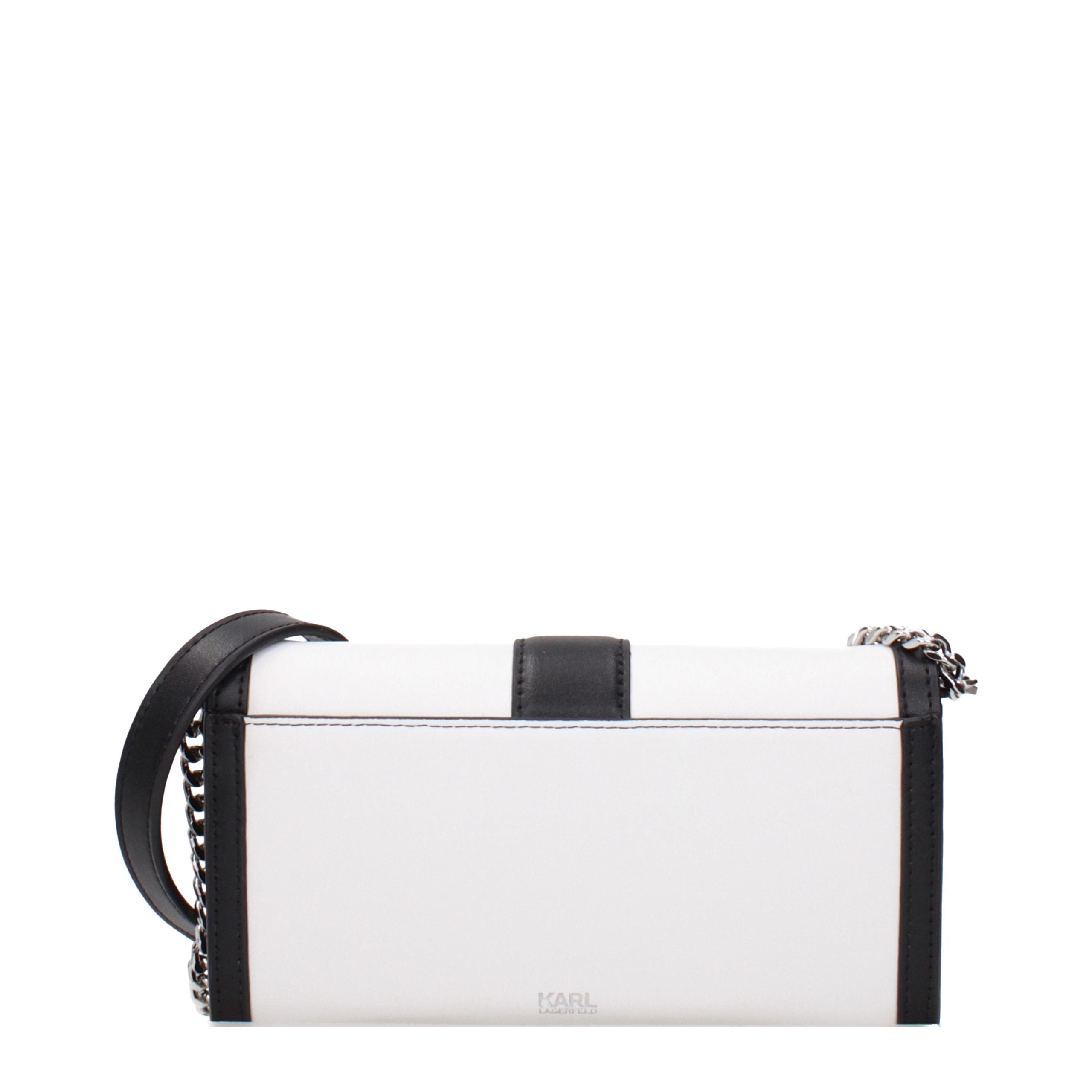 Karl Lagerfeld White Leather Clutch Bag