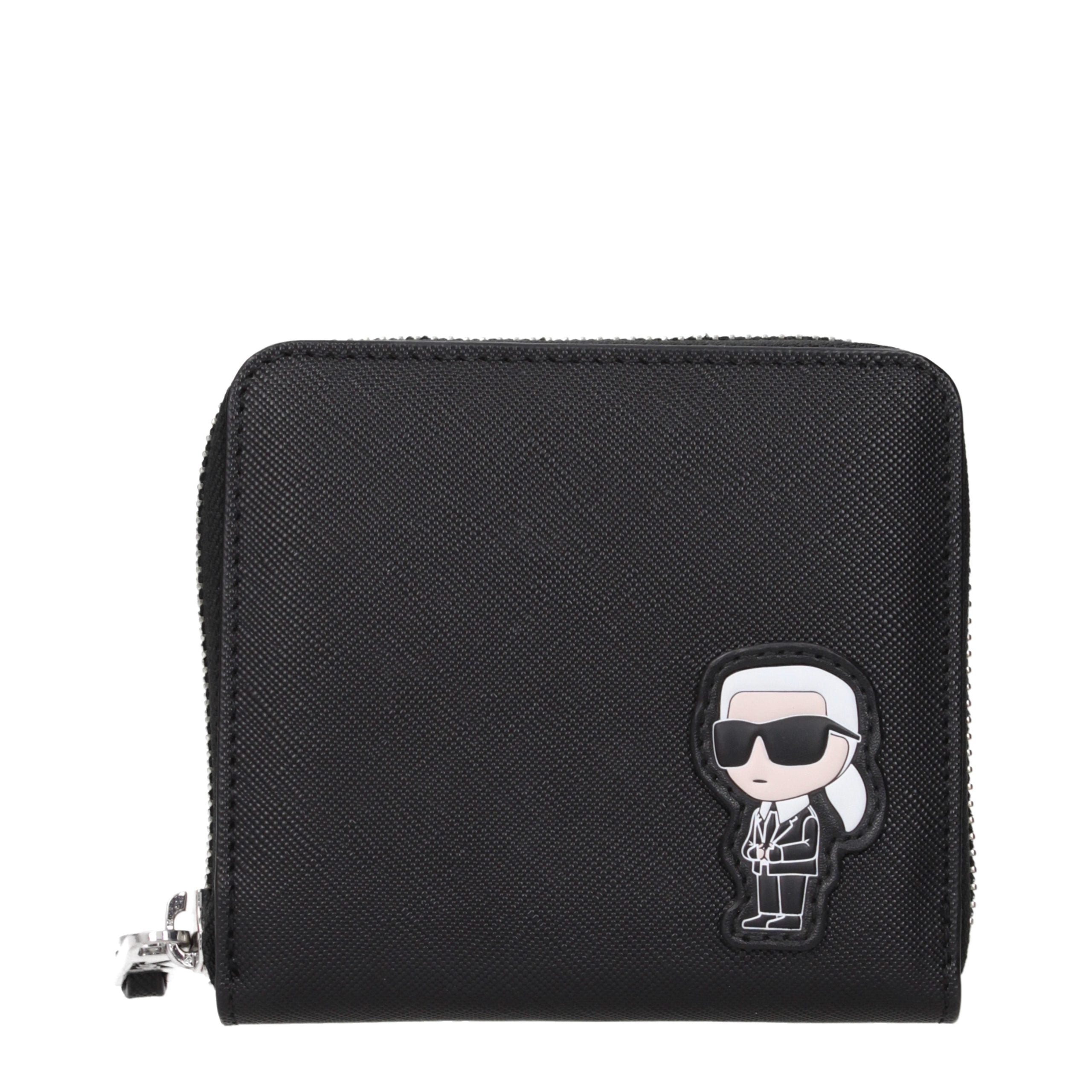 Karl Lagerfeld Black Polyethylene Wallet - Luxury Coin Purse