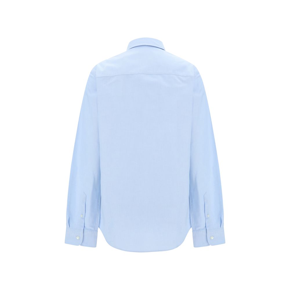 Ami Paris Blue Cotton Dress Shirt – Timeless Luxury Elegance