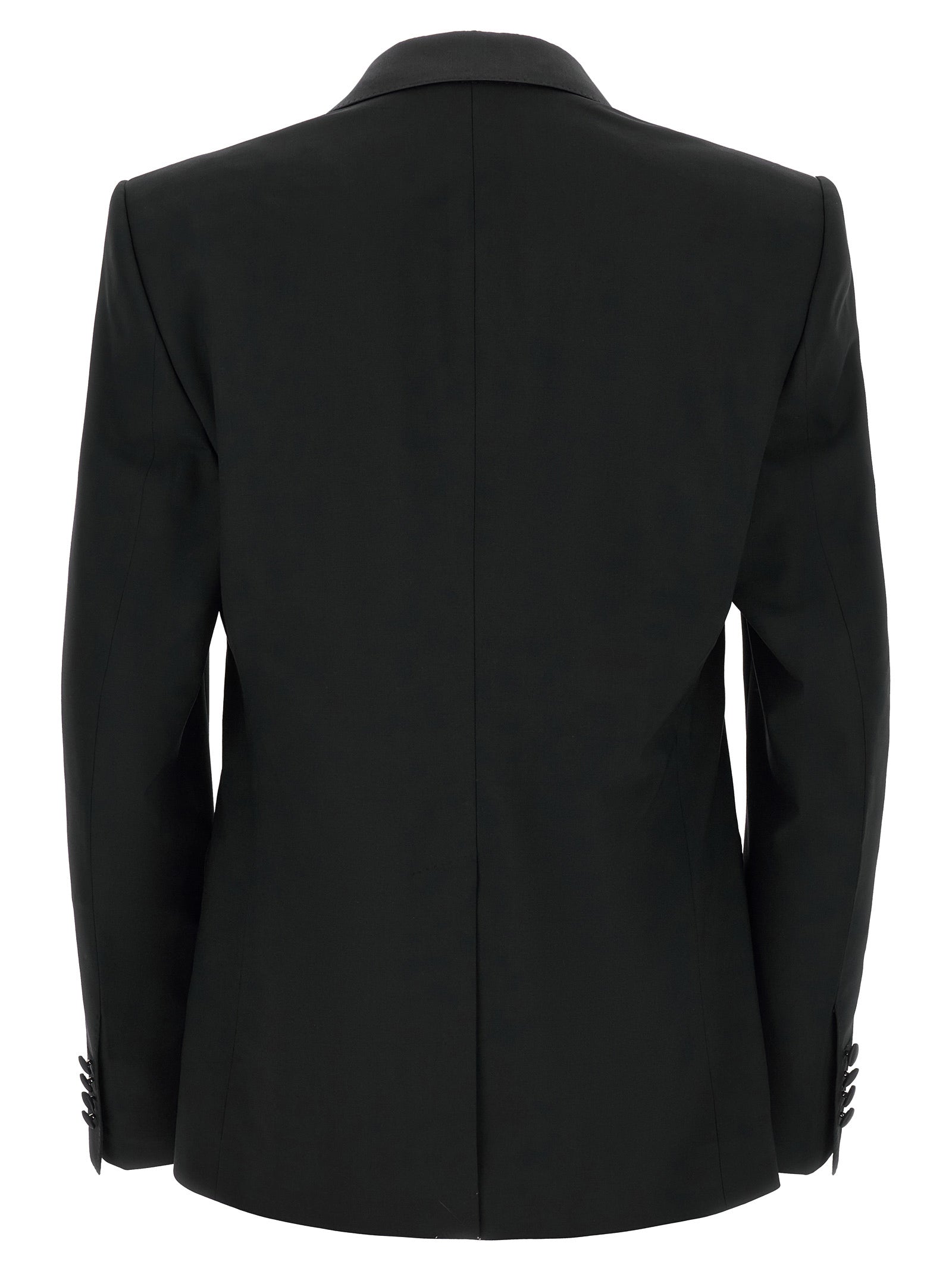 Dolce & Gabbana Black Virgin Wool Two-Piece Suit