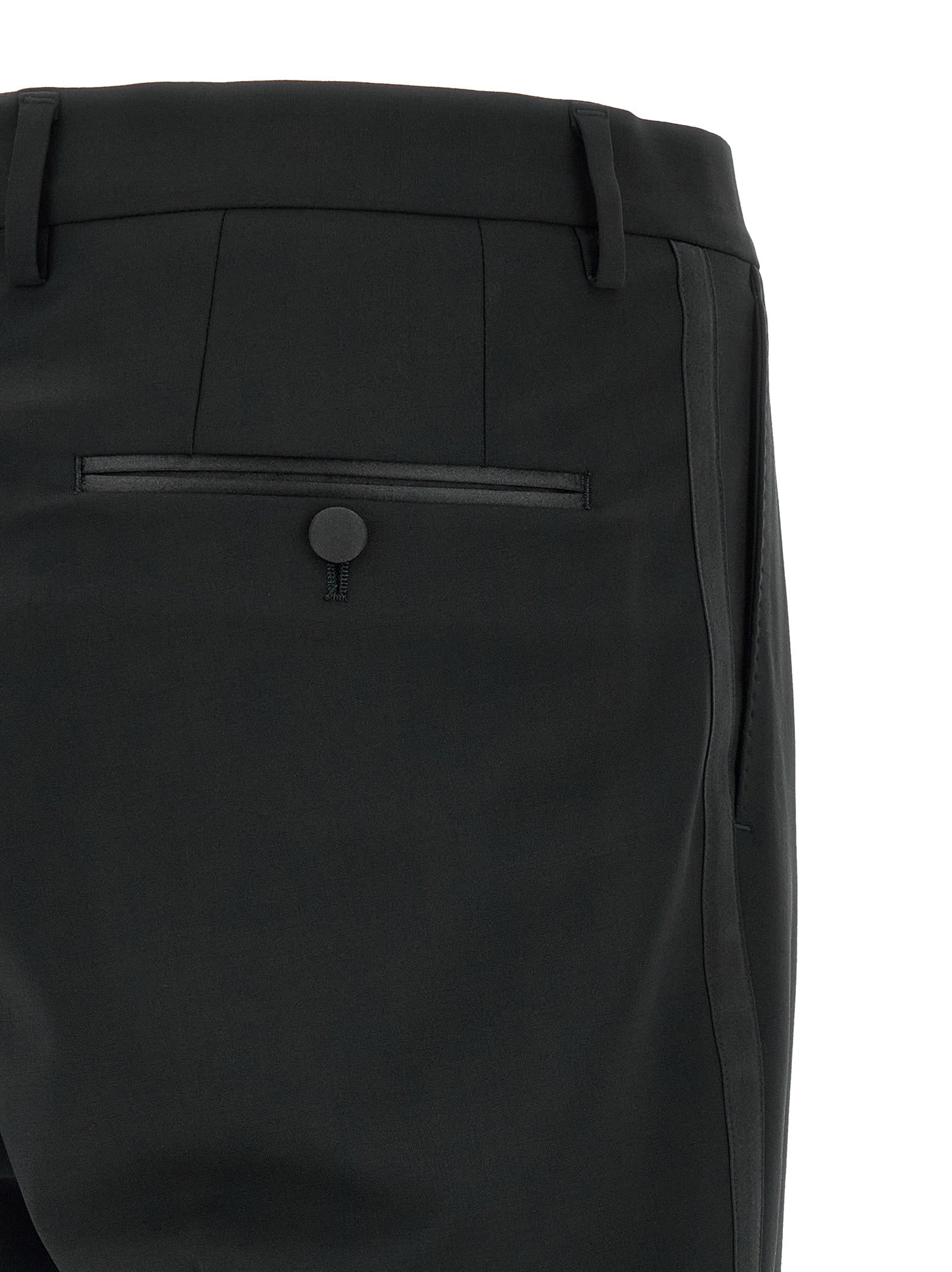 Dolce & Gabbana Black Virgin Wool Two-Piece Suit