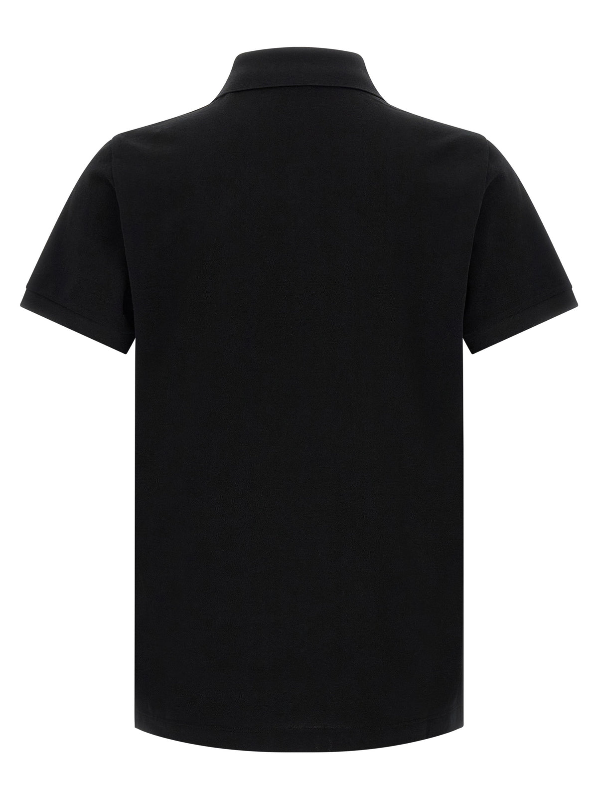 Elevate your wardrobe with the Fendi Black Cotton Polo Shirt, a luxurious blend of comfort and style, perfect for the discerning individual seeking sophistication.