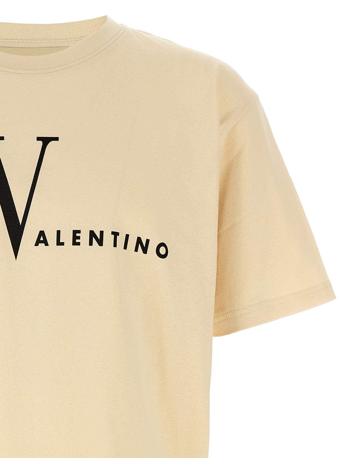 Valentino Garavani Beige Cotton T-Shirt - Timeless Luxury Essential