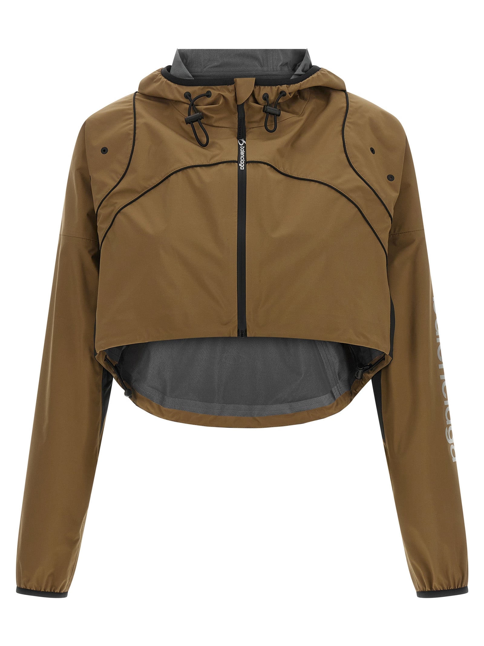 Balenciaga Brown Polyester Shell Jacket - Urban Luxury Redefined