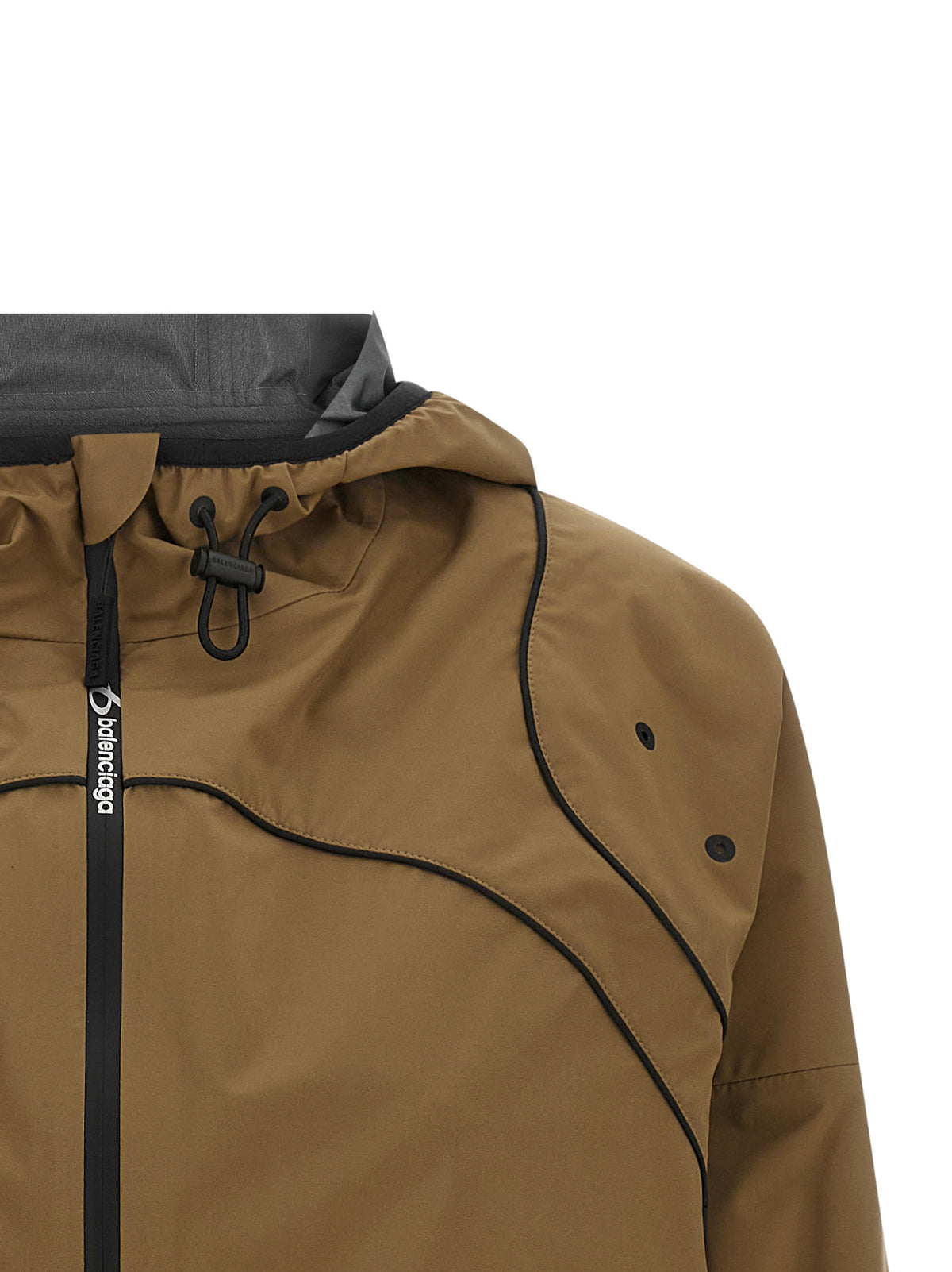 Balenciaga Brown Polyester Shell Jacket - Luxury Urban Fashion