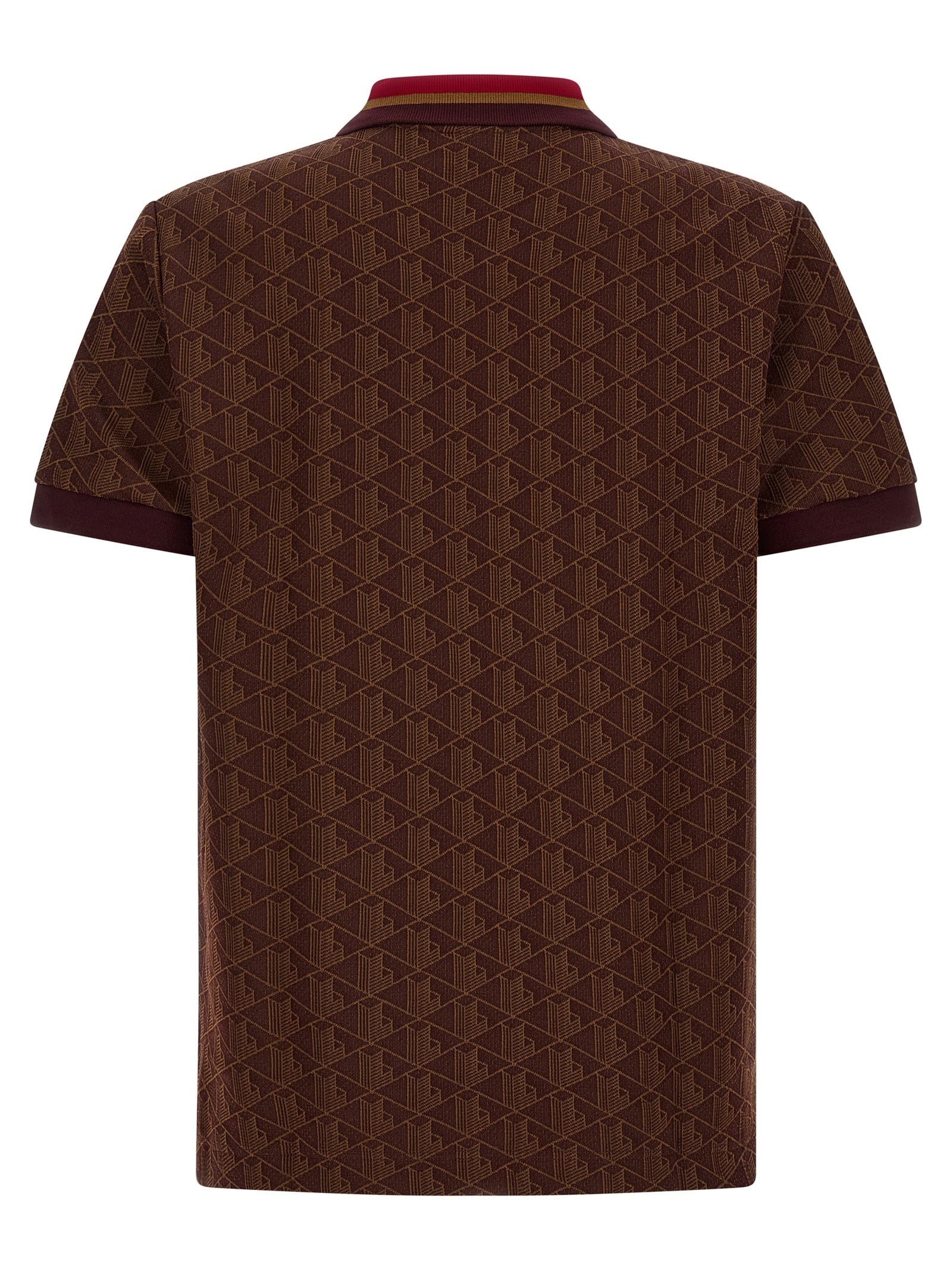 Lacoste Brown Polyester Polo Shirt