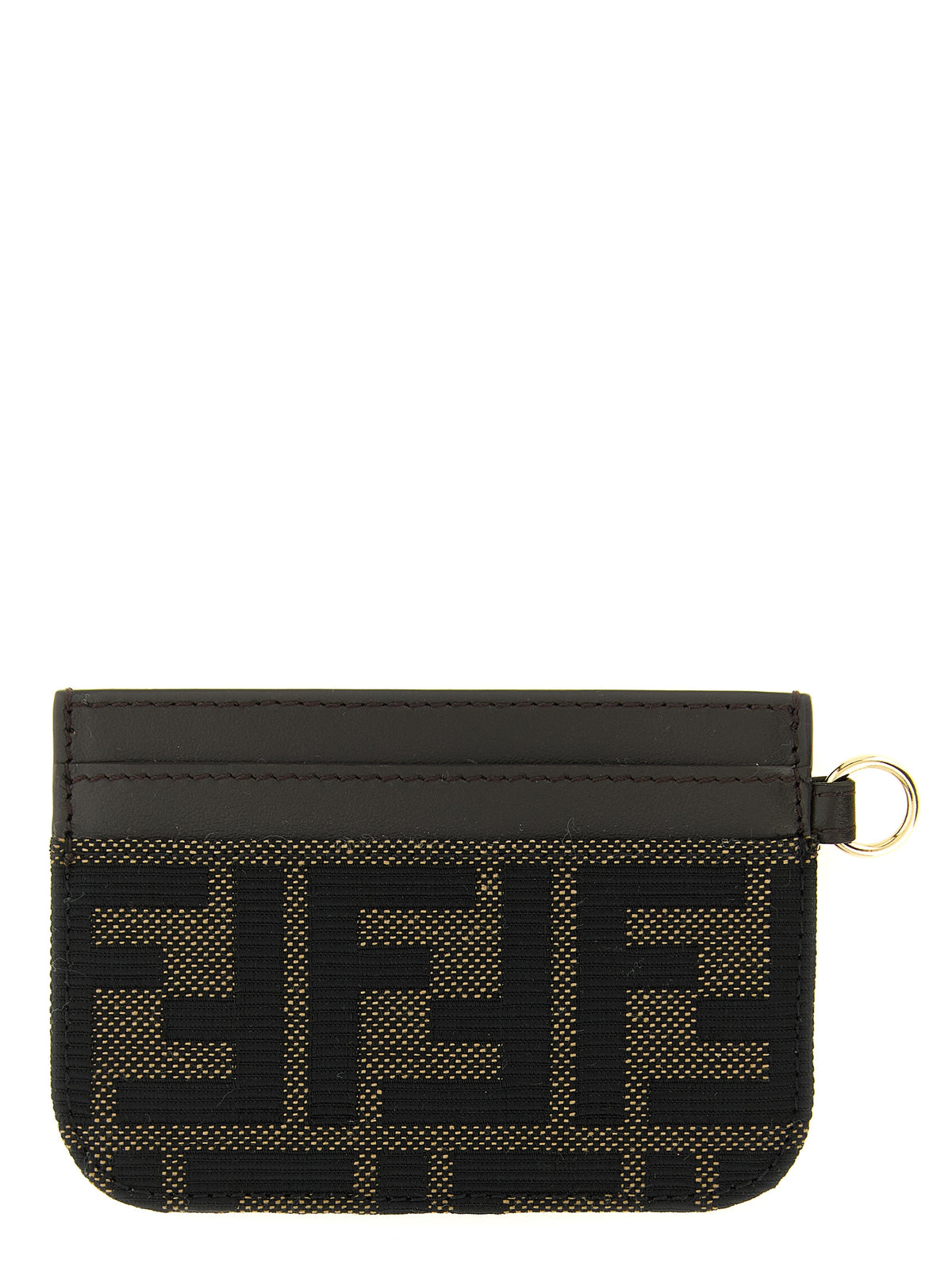 Elevate your accessory collection with Fendi's Brown Polyester Cardholder, a masterpiece of craftsmanship blending iconic design and modern elegance for the discerning individual.