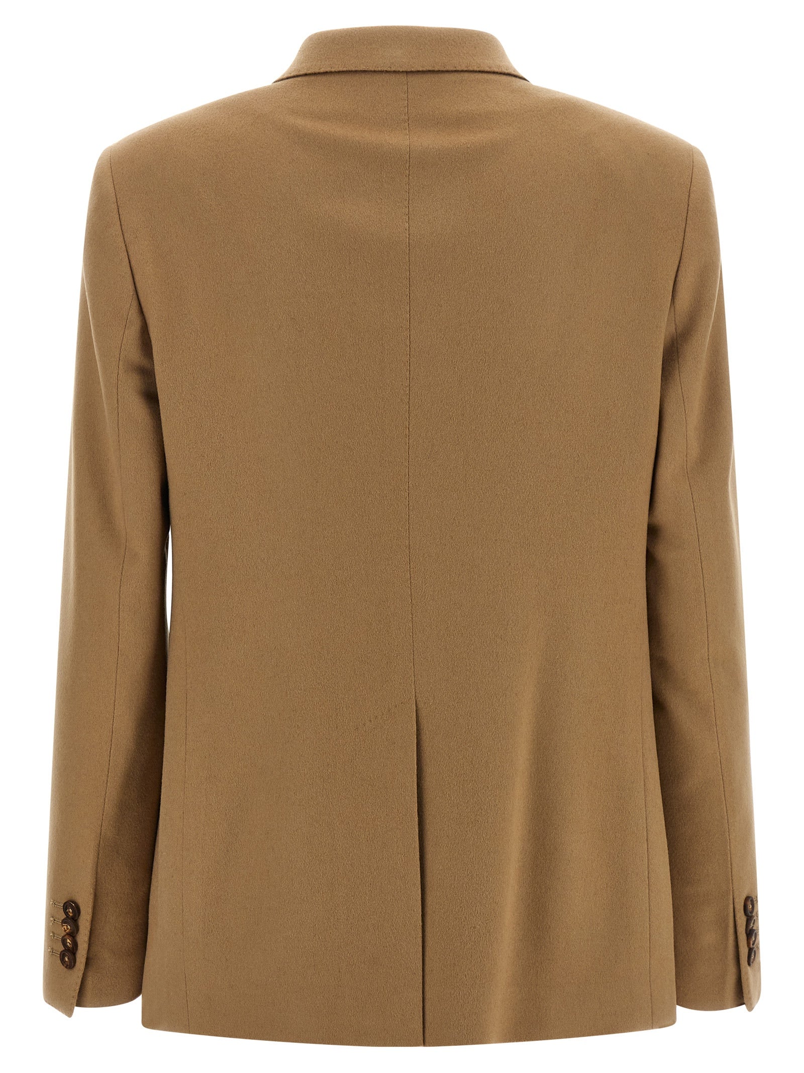 Experience the allure of the Tagliatore Beige Cashmere Blazer, a timeless piece crafted from pure cashmere, embodying sophistication and elegance for the discerning individual.