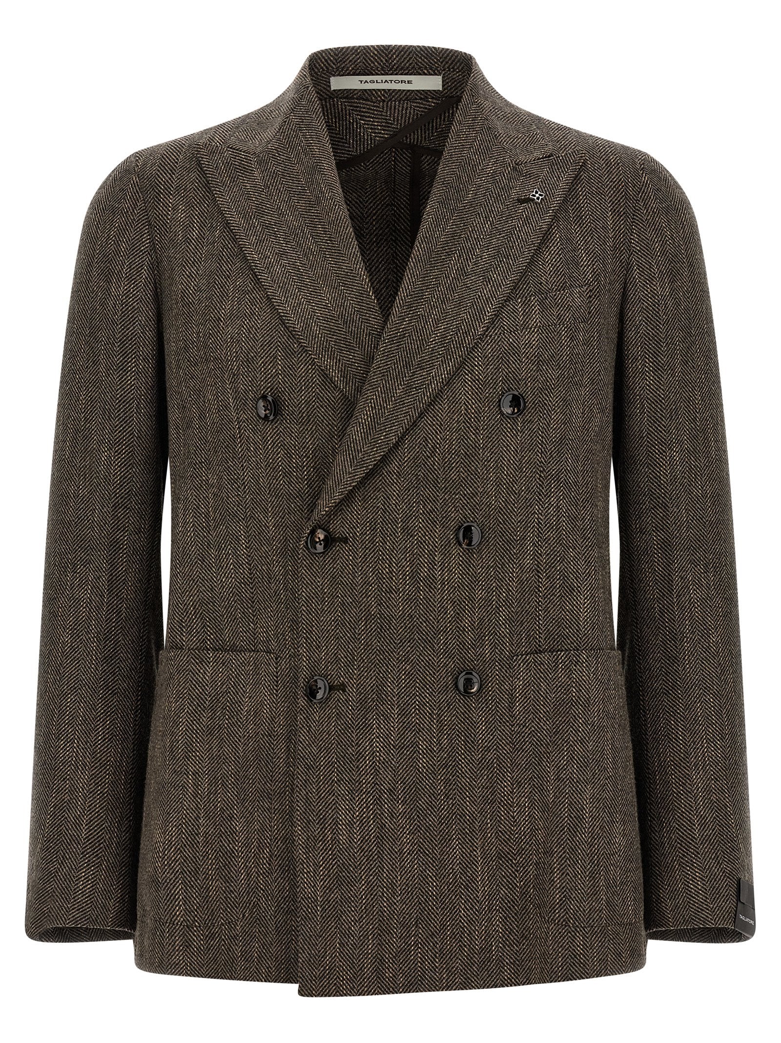 Elevate your wardrobe with the Tagliatore Montecarlo blazer, a luxurious blend of virgin wool and linen, embodying timeless elegance and modern sophistication.