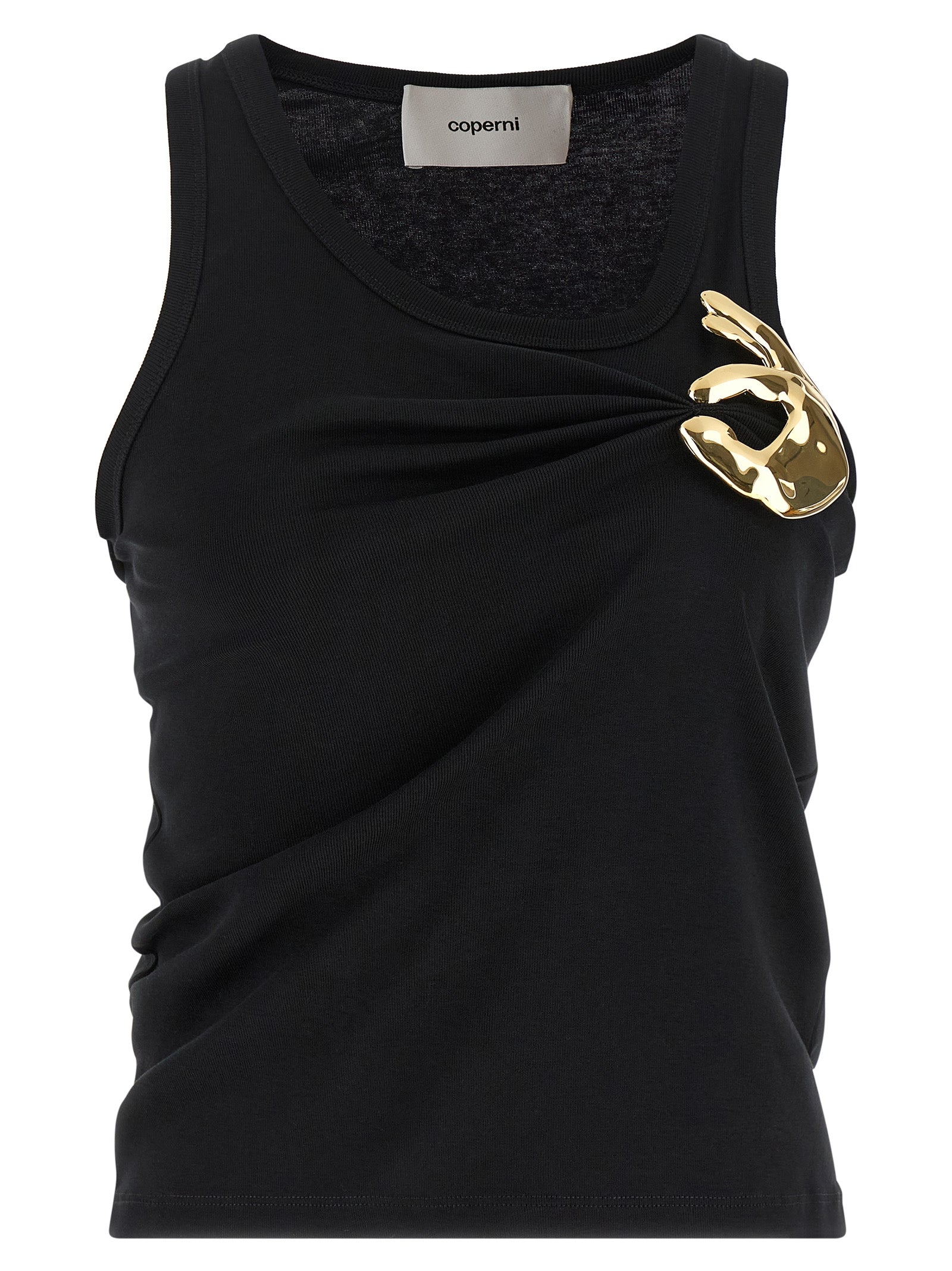 Coperni Black Cotton Tank Top - Luxurious Sleeveless Elegance