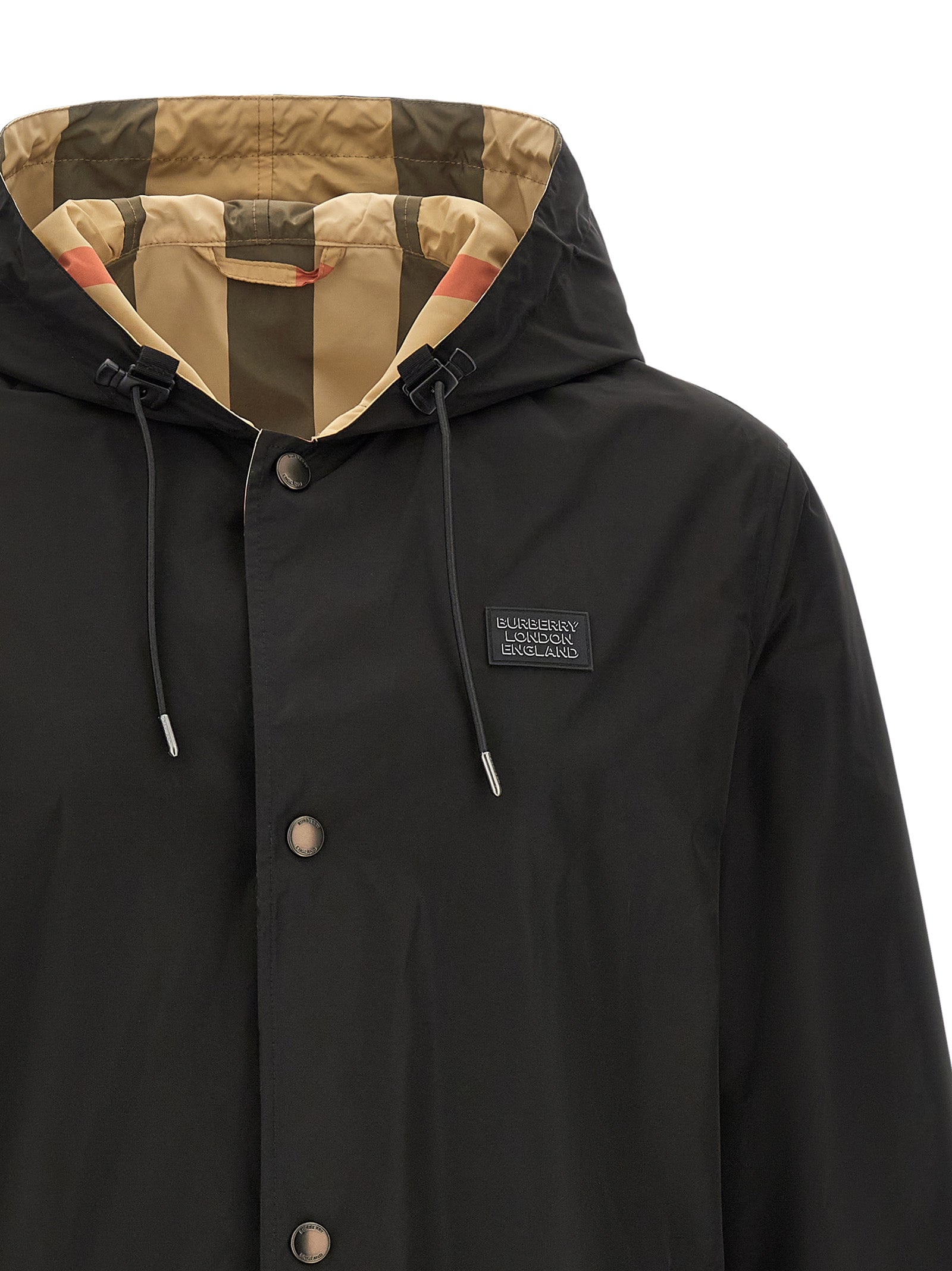 Burberry Elmhurst Reversible Hooded Jacket - Luxe Black Outerwear