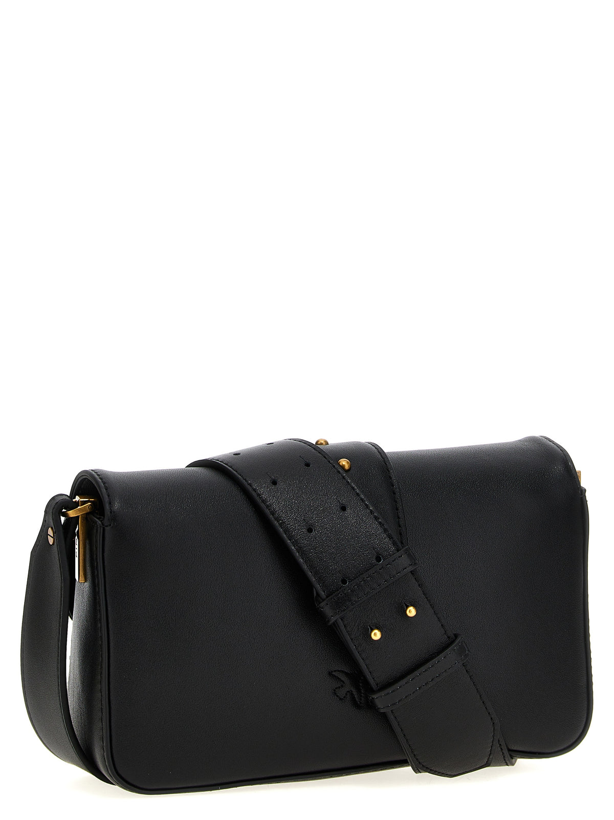 PINKO Black Calfskin Shoulder Bag - Timeless Luxury Redefined