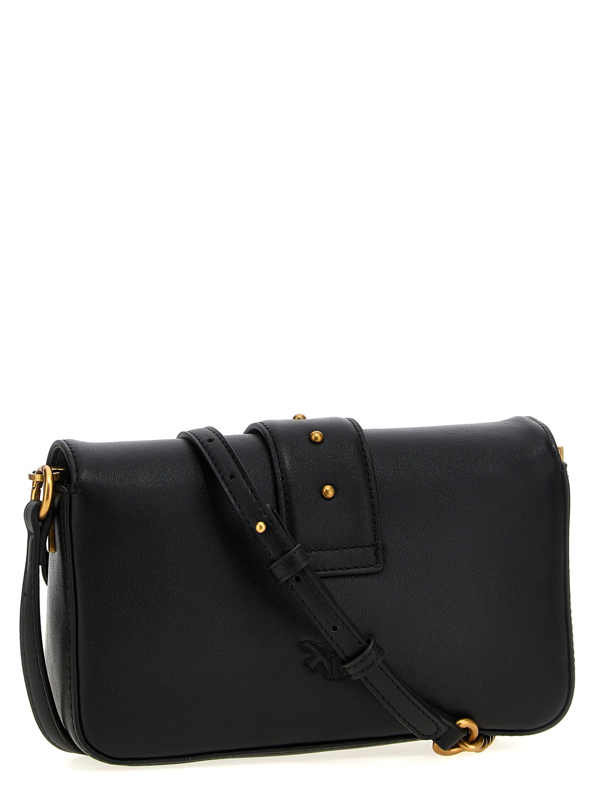 PINKO Black Calfskin Shoulder Bag – Timeless Luxury Redefined