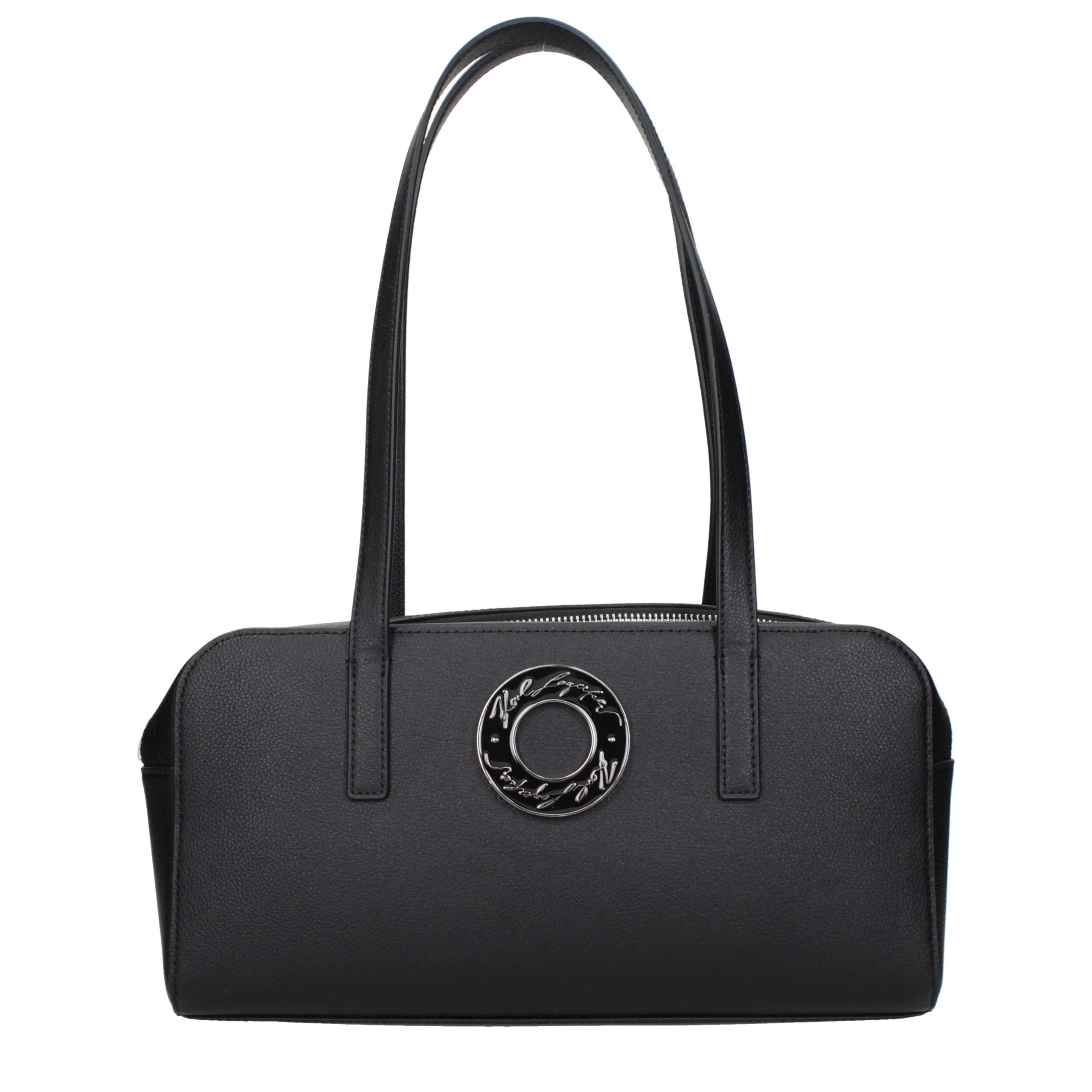 Discover the Karl Lagerfeld Black Leather Shoulder Bag, a timeless blend of artistry and elegance, crafted for those who embody sophistication and grace.