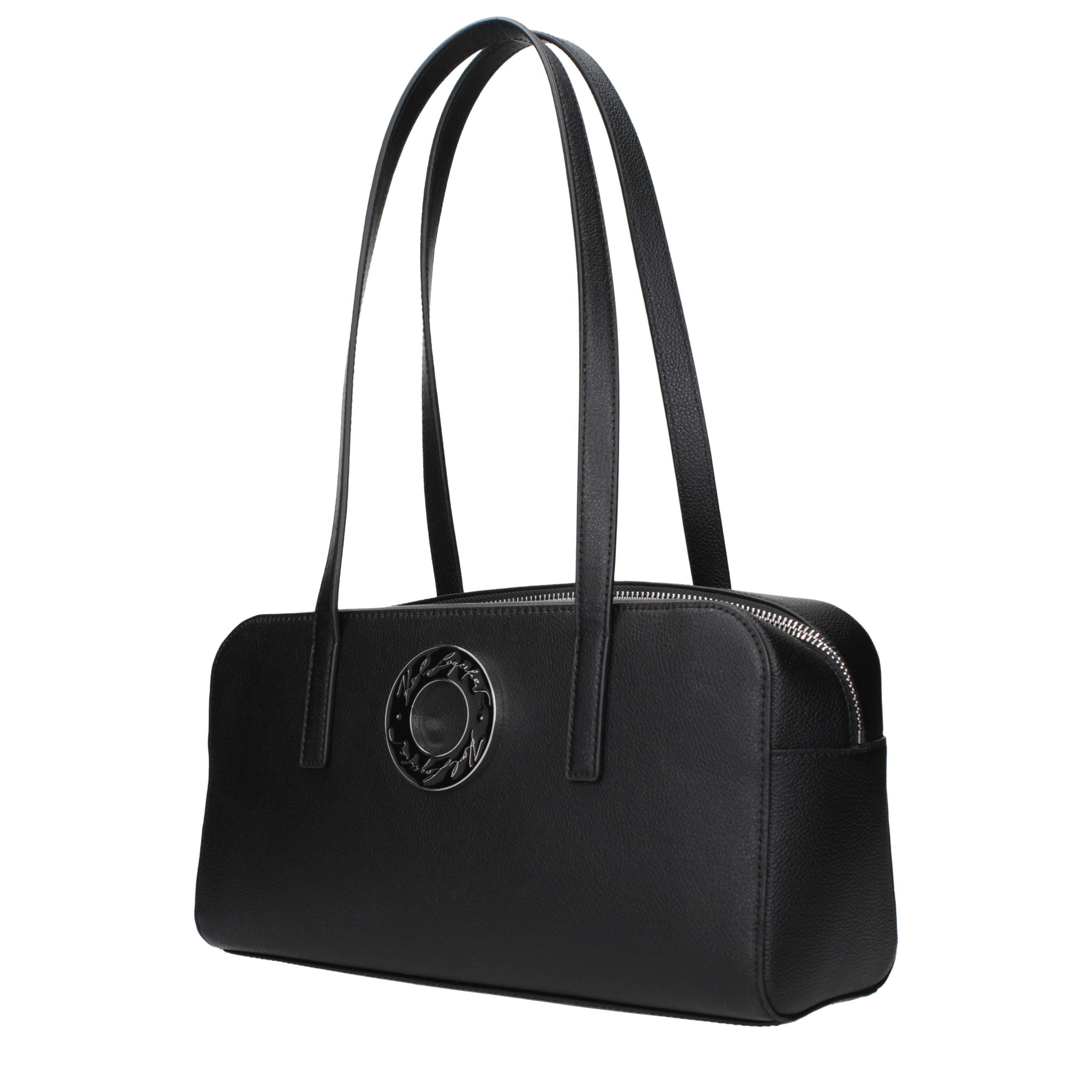 Discover the Karl Lagerfeld Black Leather Shoulder Bag, a symbol of luxury and sophistication, crafted for those who embrace elegance and timeless style.