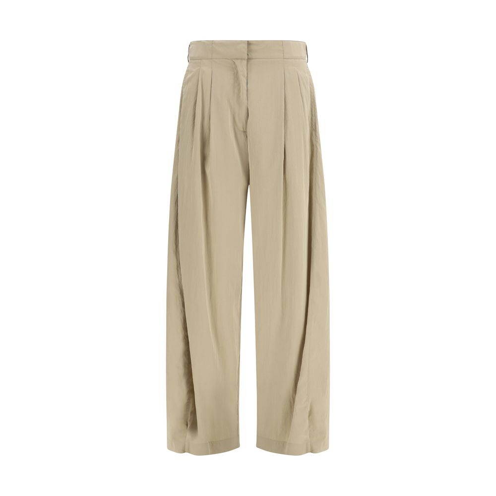 The Row Beige Silk Casual Pants - Elevate Your Elegance