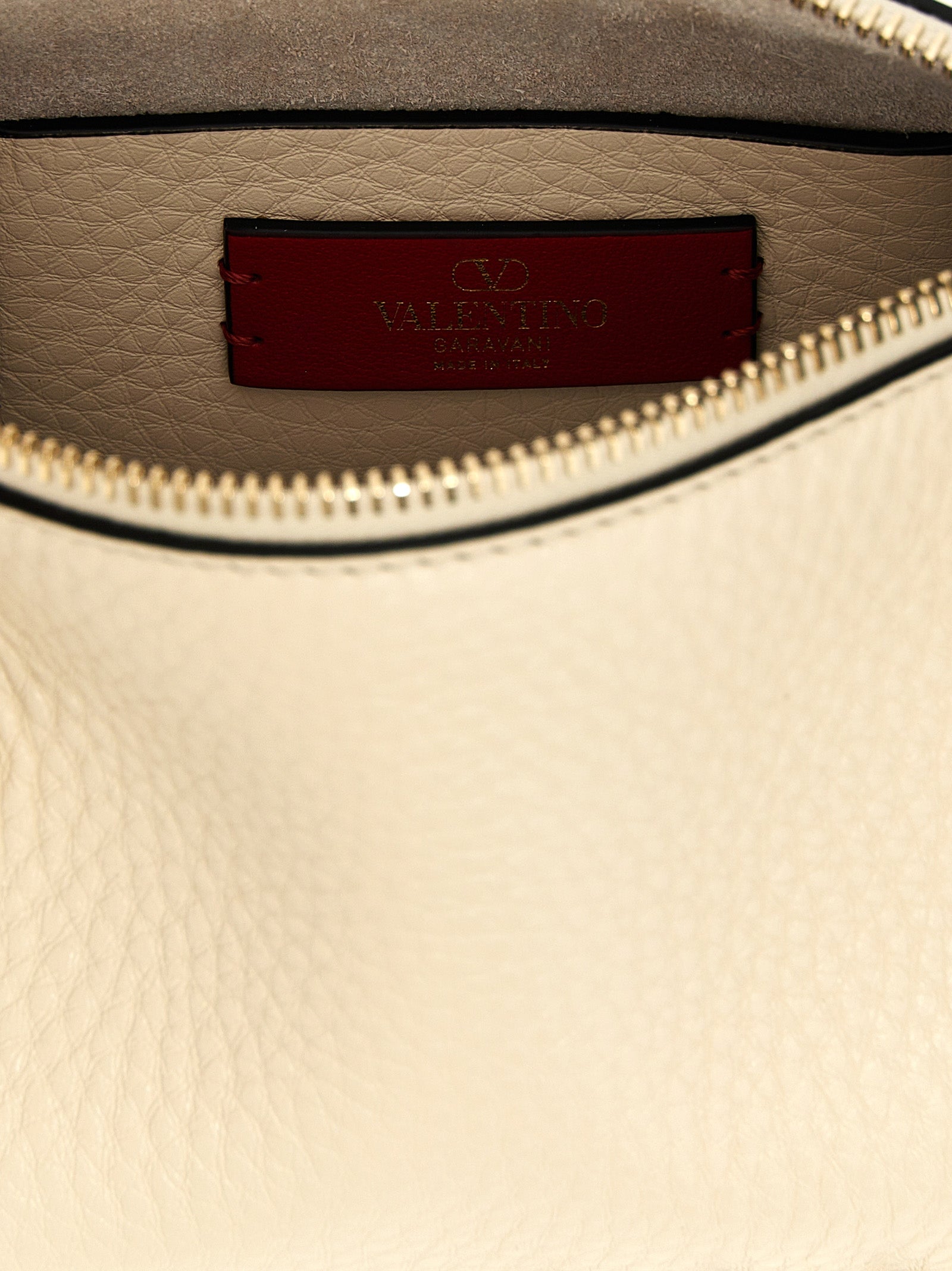 Valentino Garavani Rockstud Small Shoulder Bag in White Calfskin
