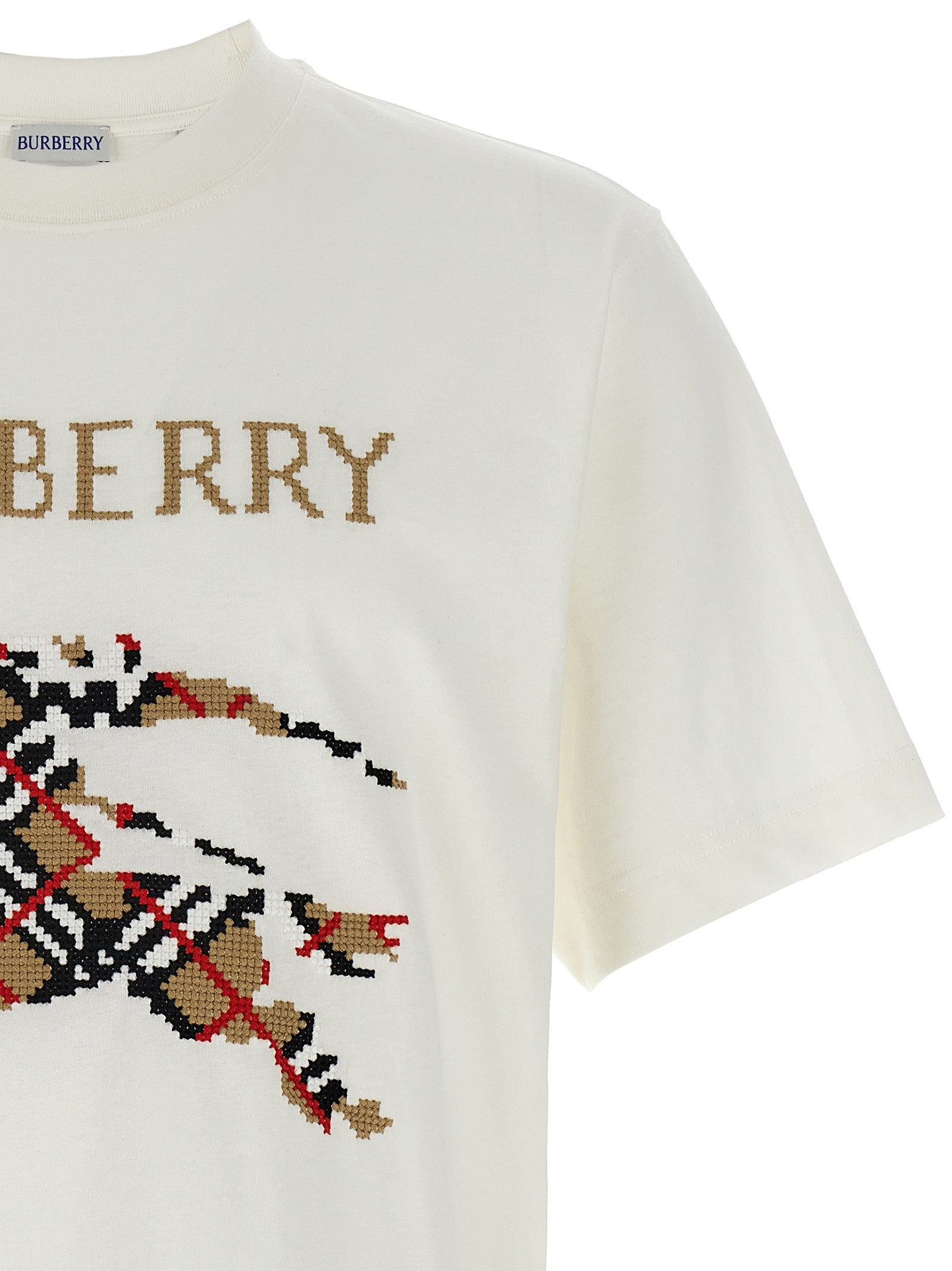 Burberry Check Cotton T-Shirt - Elevate Your Casual Elegance