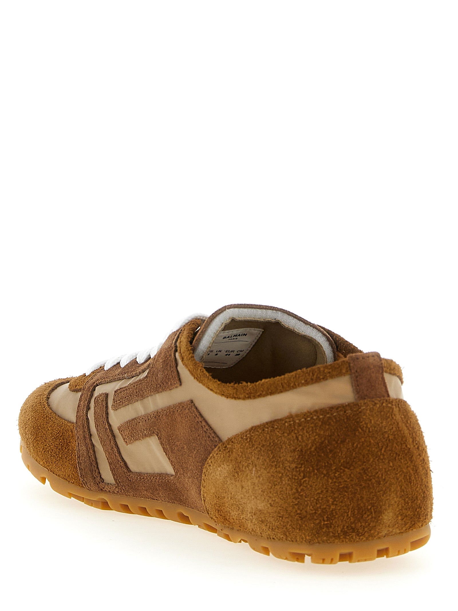 Balmain Racer 45 Sneakers - Luxurious Brown Calfskin Elegance
