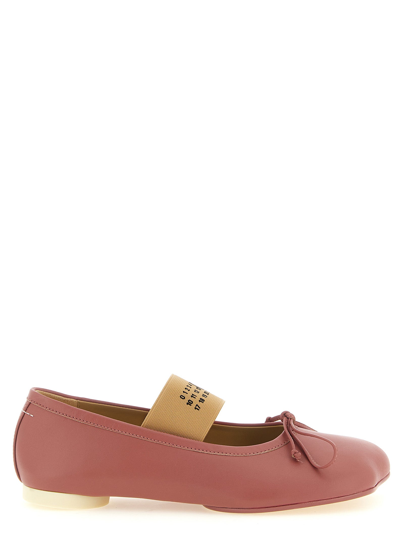 Elevate your style with MM6 Maison Margiela's exquisite multicolor lambskin ballet flats, where avant-garde design meets everyday elegance, crafted for the discerning individual.