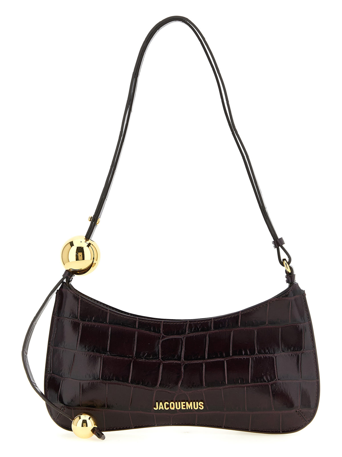 Discover the Jacquemus Bordeaux Calfskin Shoulder Bag, a masterpiece of geometric elegance crafted from luxurious calf leather, perfect for those who embrace sophistication.