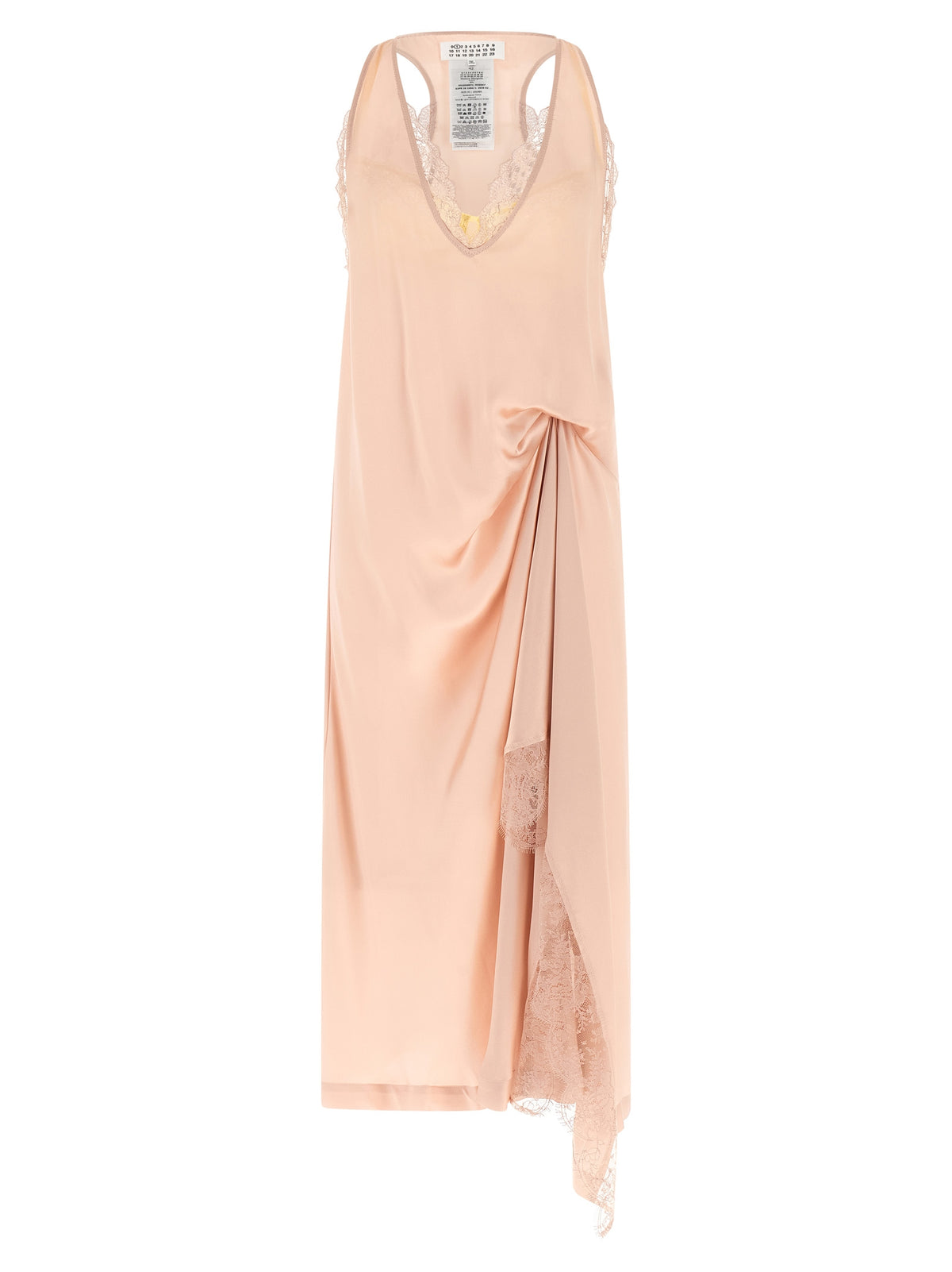 Experience the exquisite Maison Margiela Multicolor Acetate Midi Dress, where luxurious silk and acetate blend in a captivating design, perfect for the discerning individual.