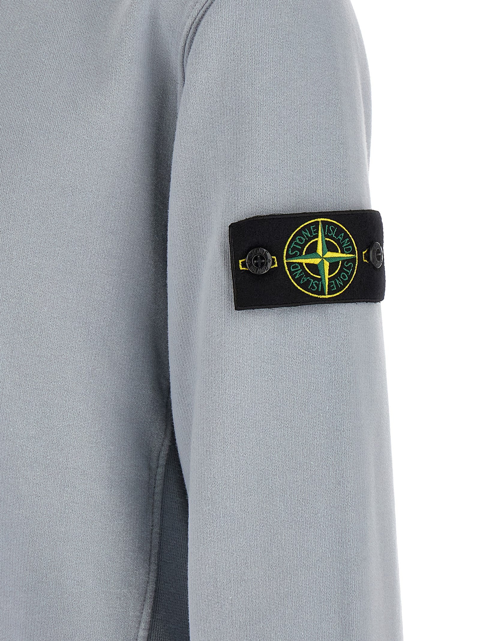 Stone Island Gray Cotton Sweatshirt
