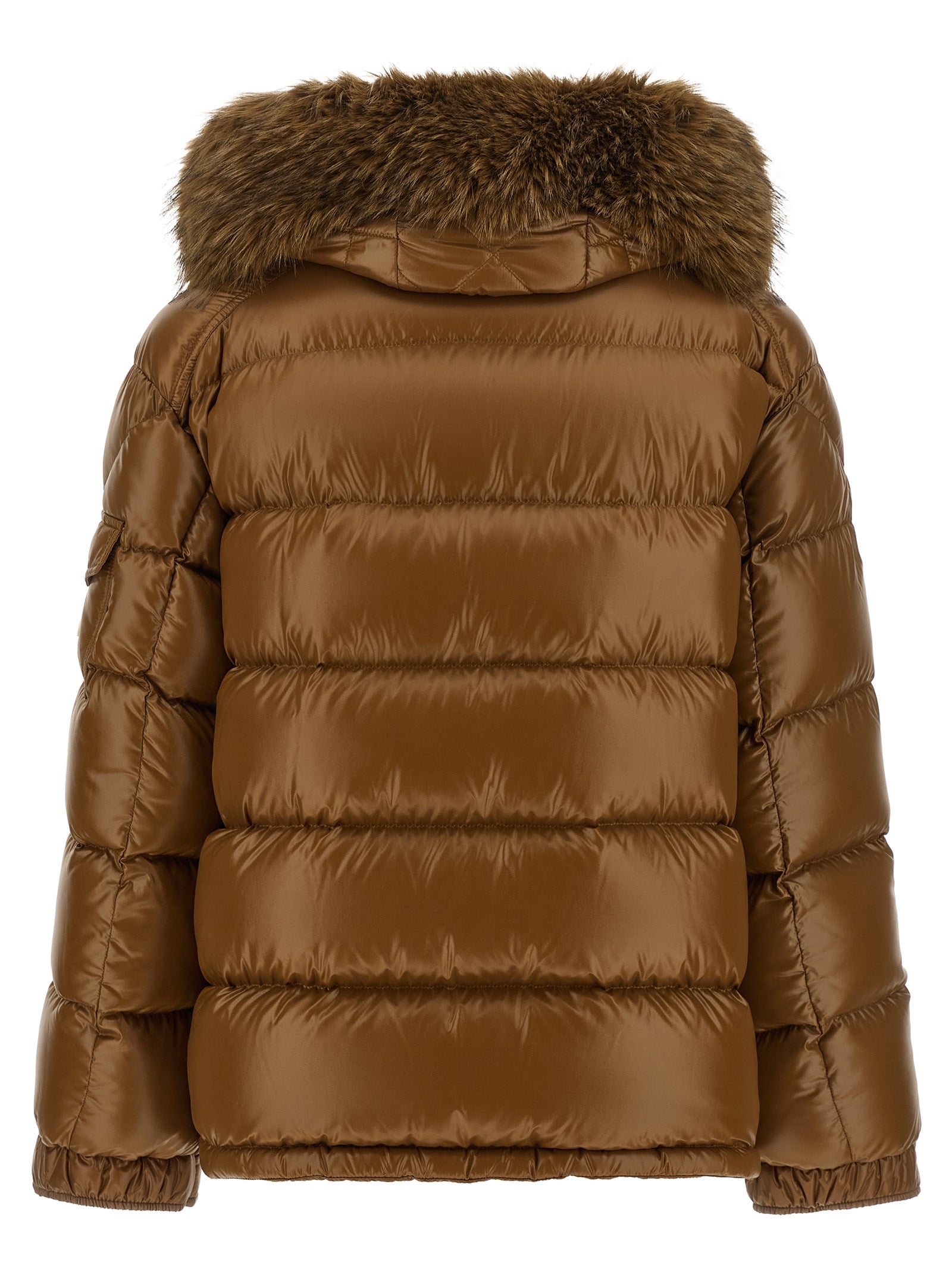 Moncler Brown Polyamide Full-Length Jacket - Elevate Winter Elegance