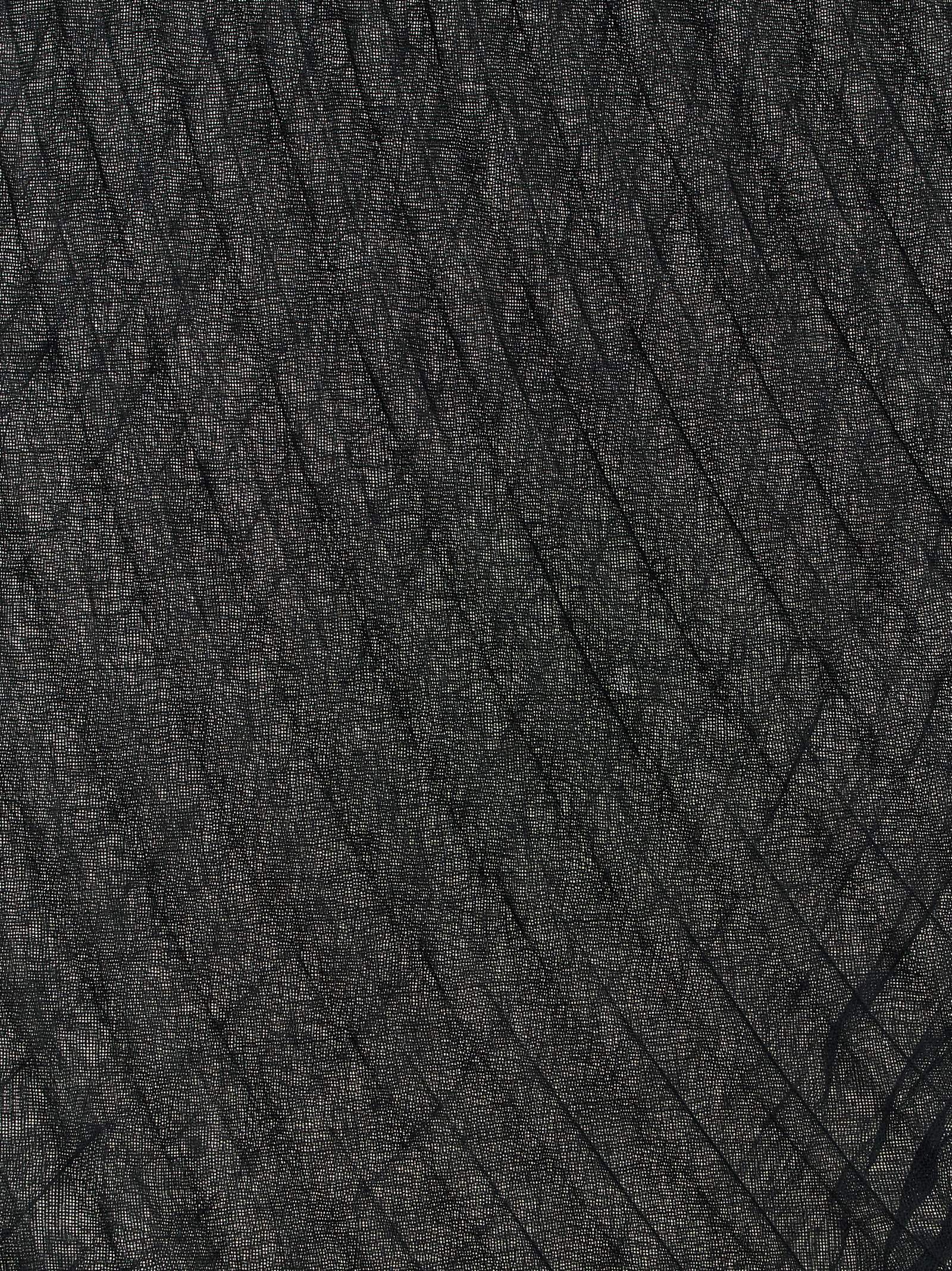 Issey Miyake Black Polyester Scarf - Exquisite Pleated Elegance