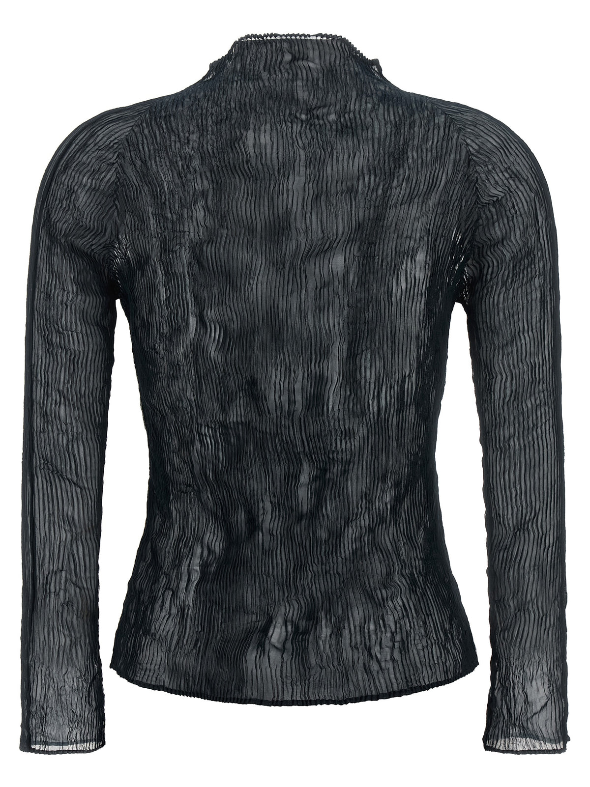 Issey Miyake Black Polyester Cardigan - Timeless Elegance Redefined