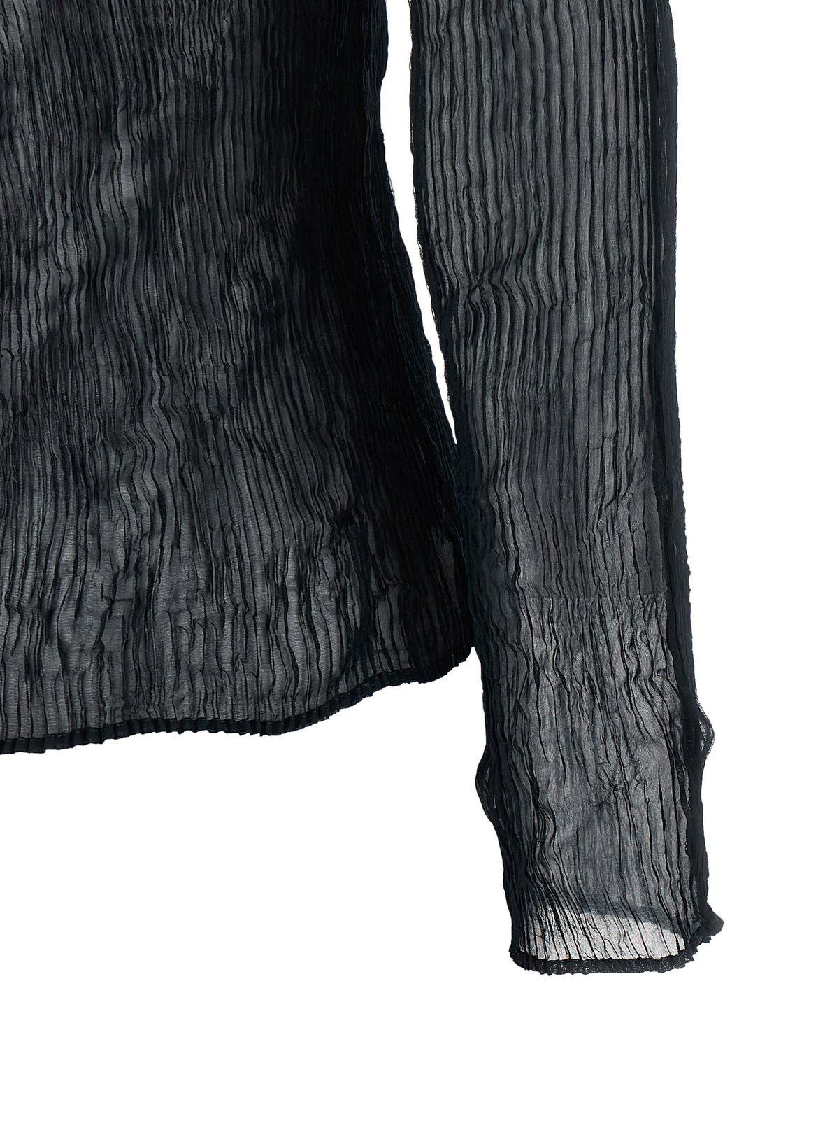 Issey Miyake Black Polyester Cardigan - Chiffon Twist 1 Elegance