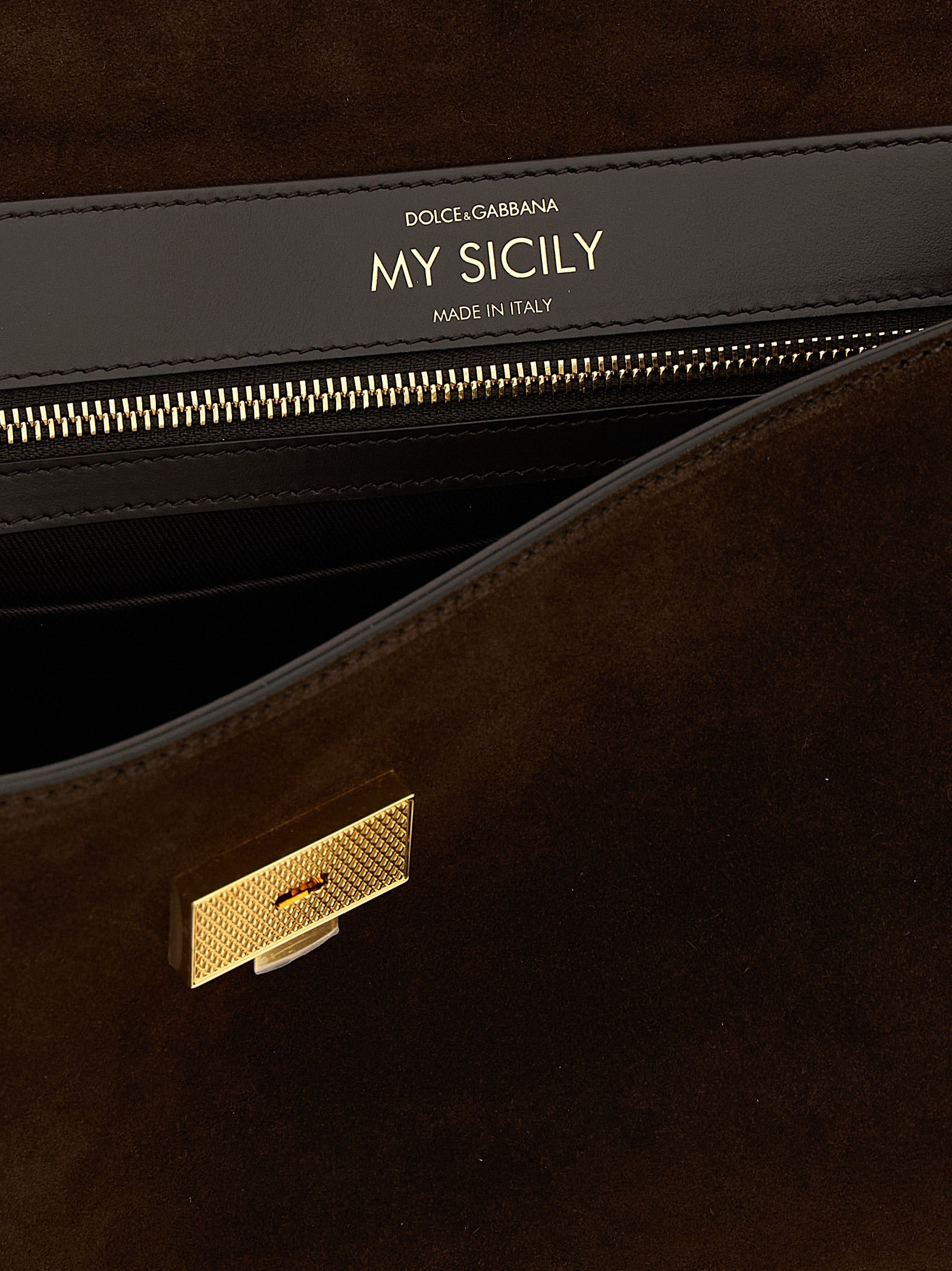 Dolce & Gabbana My Sicily Handbag in Brown Calfskin Luxury