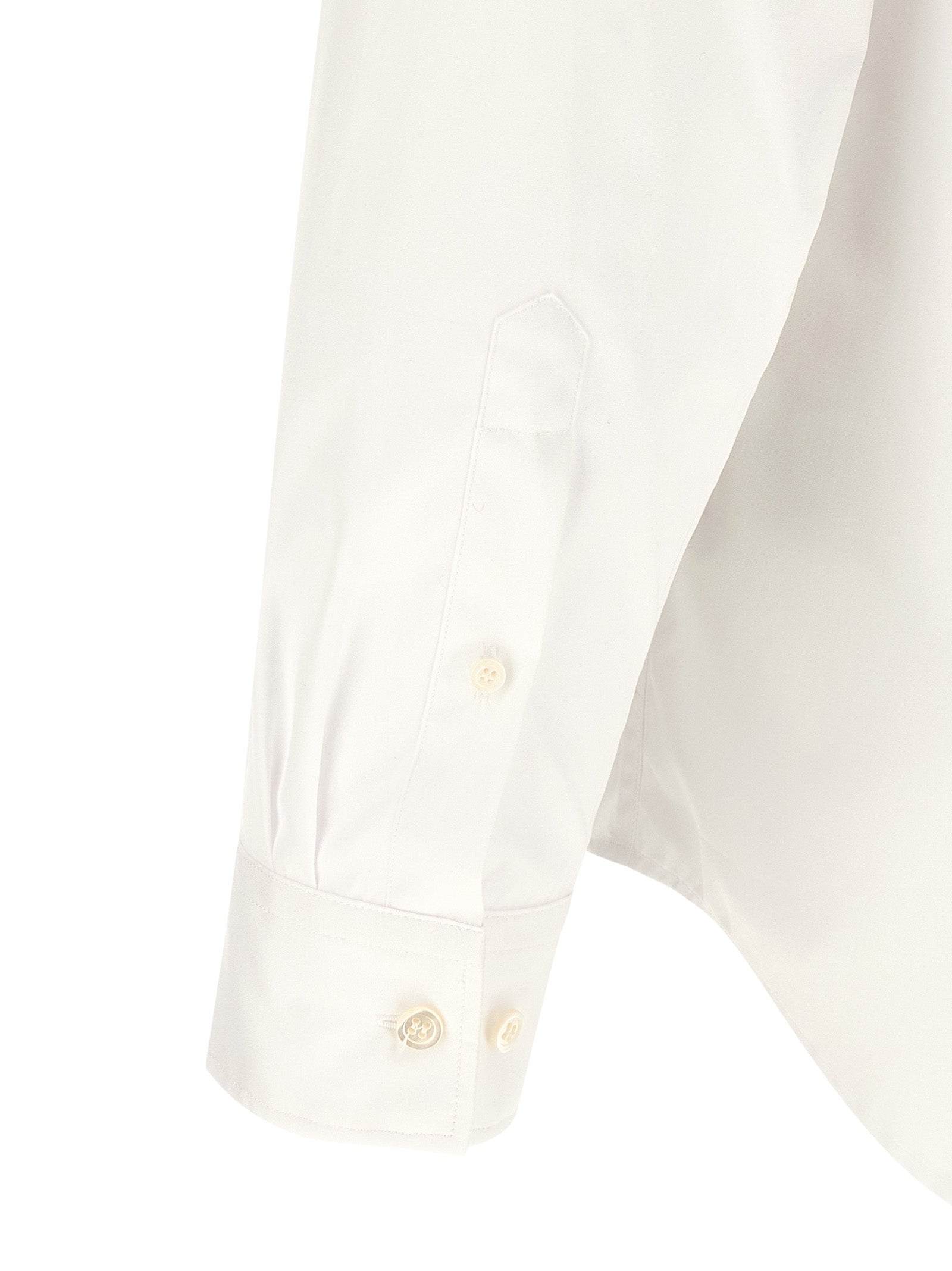 Dries Van Noten White Cotton Blouse - Avant-Garde Elegance