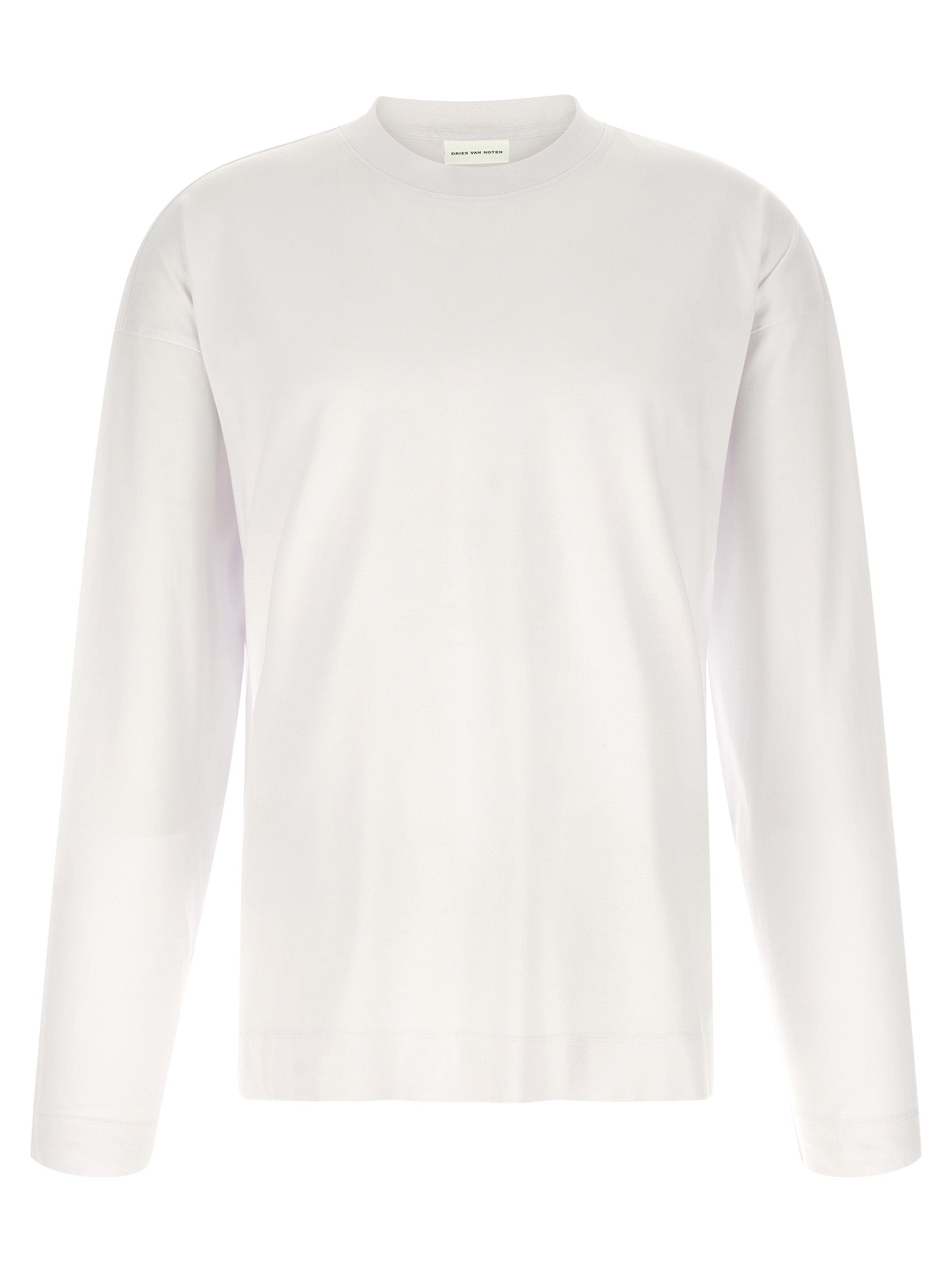 Dries Van Noten White Cotton T-Shirt - Elevate Everyday Elegance