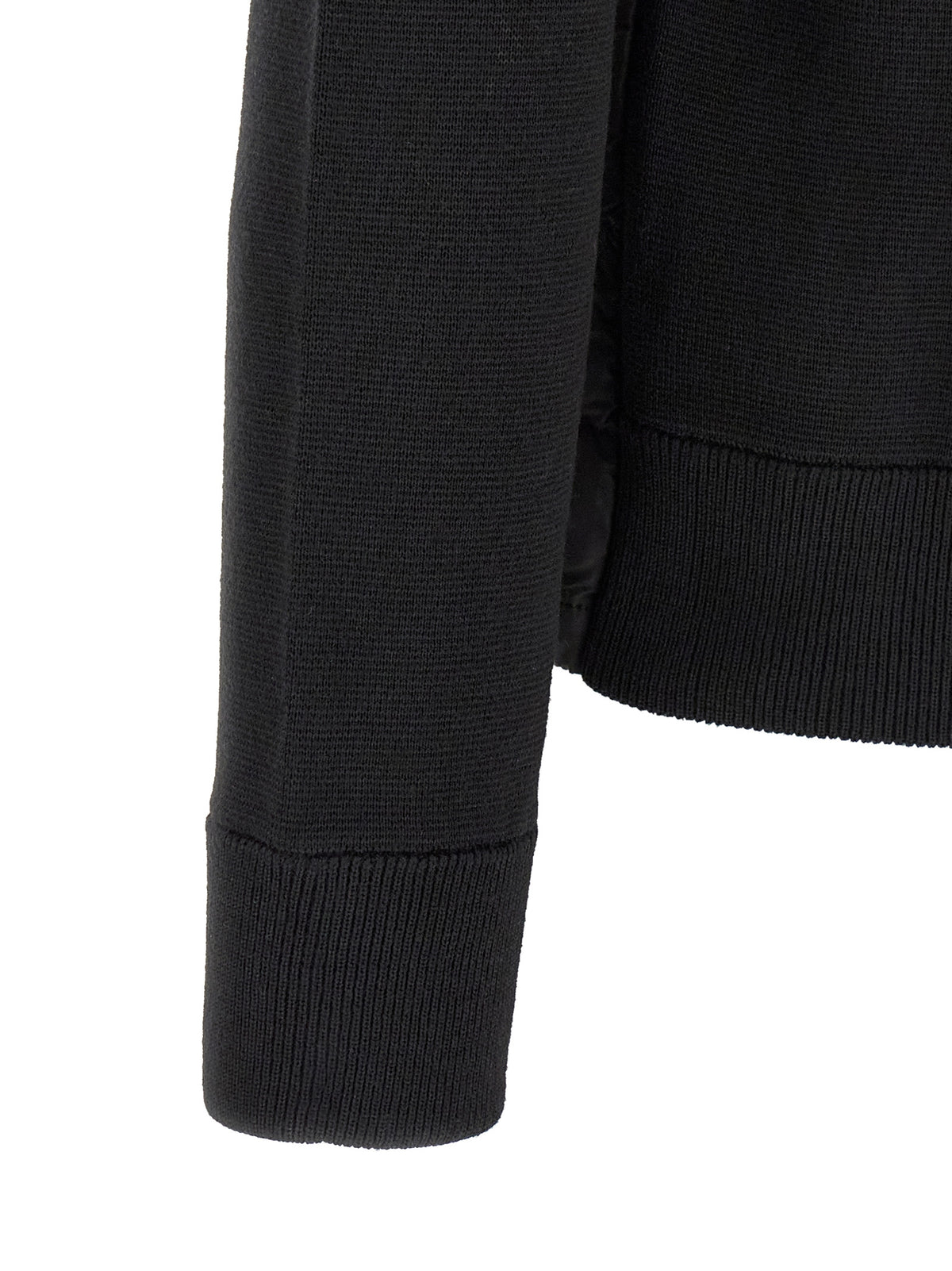 Moncler Black Polyamide Cardigan - Elevate Your Wardrobe